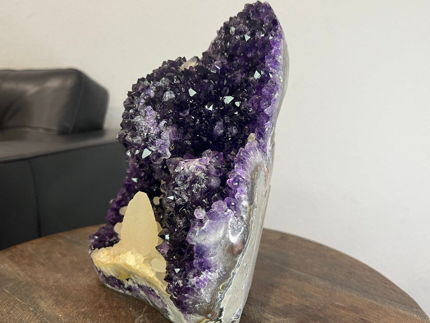 11lb Amethyst Crystal with Calcite from Brazil