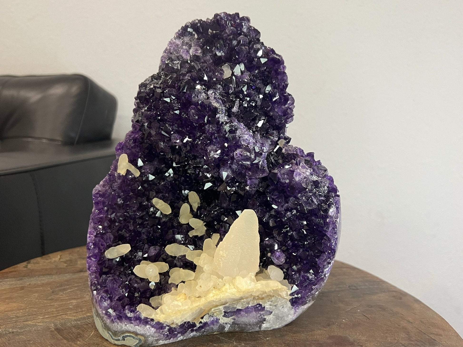11lb Amethyst Crystal with Calcite from Brazil