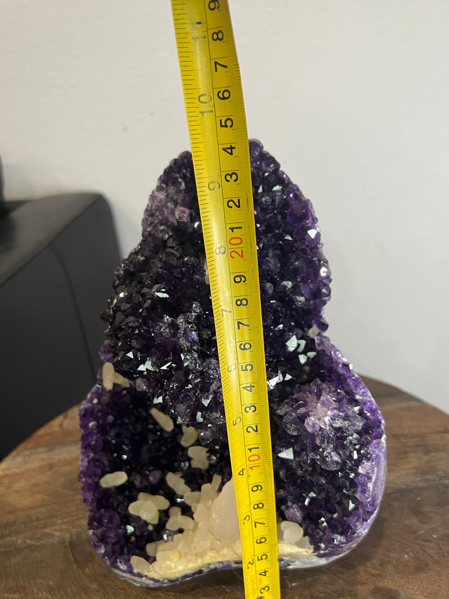 11lb Amethyst Crystal with Calcite from Brazil