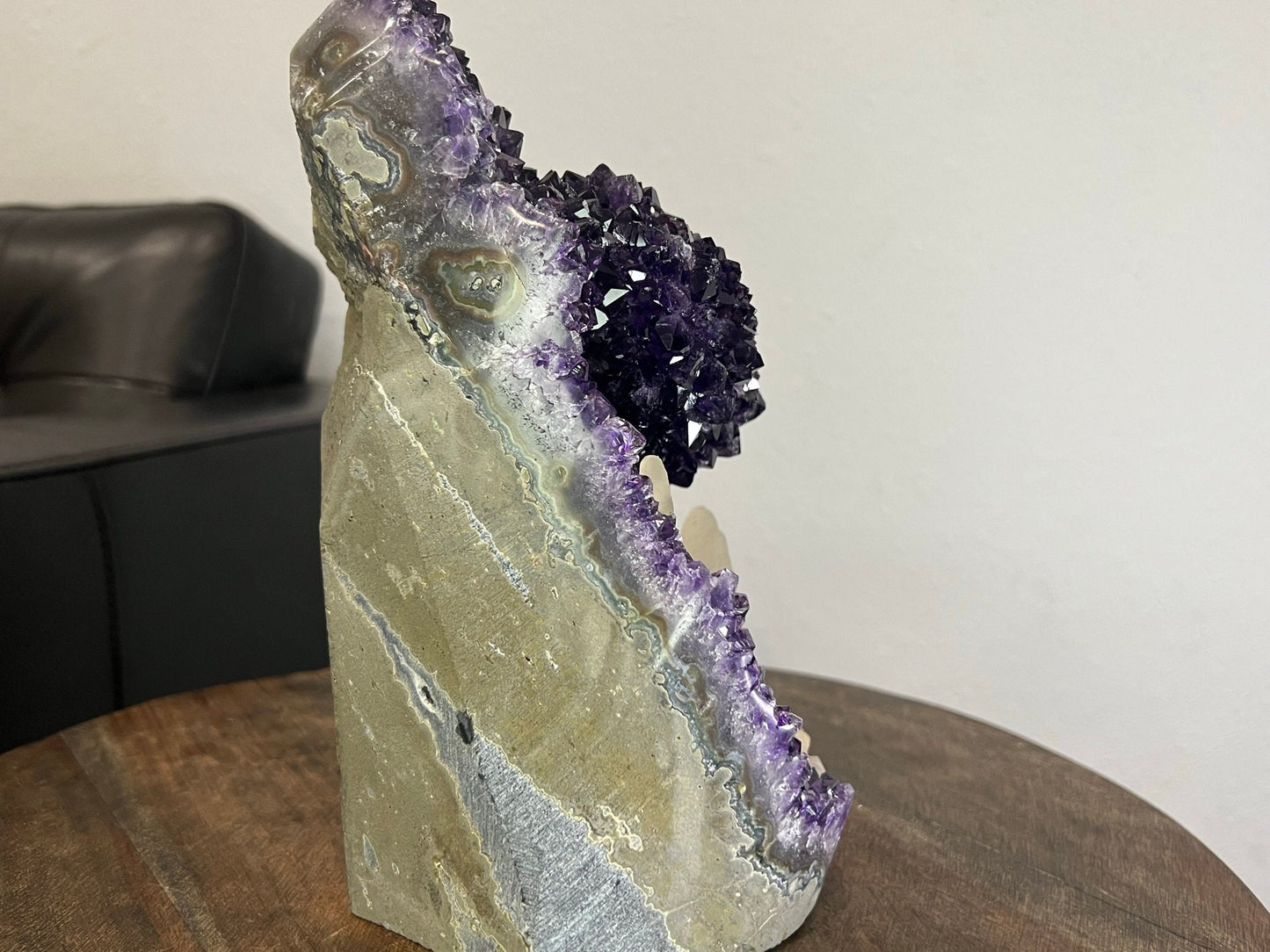 11lb Amethyst Crystal with Calcite from Brazil