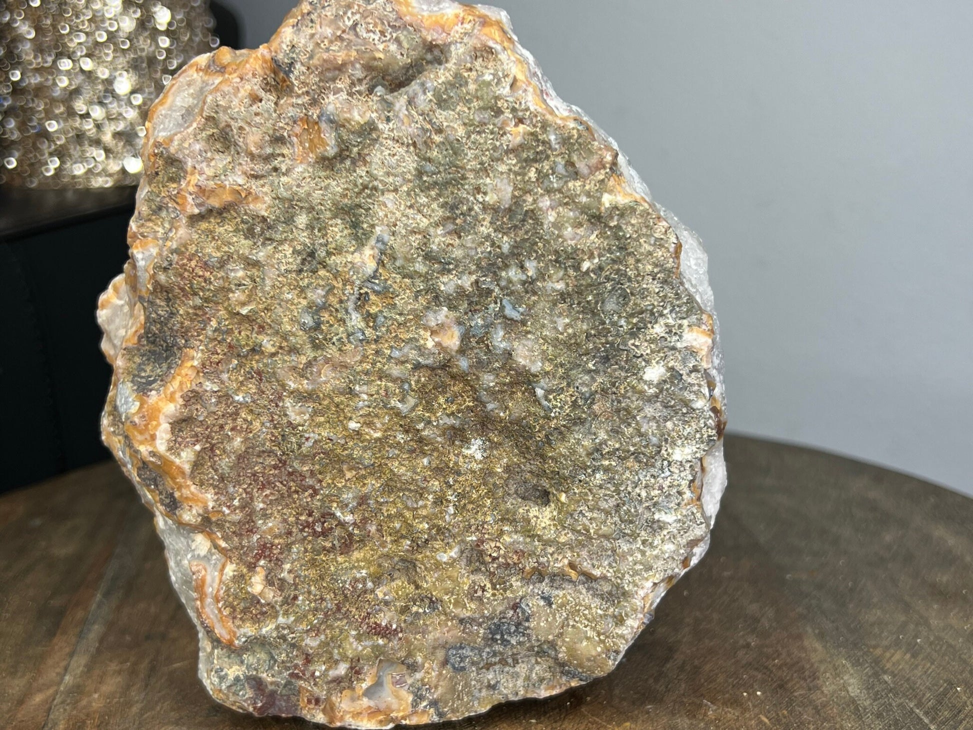 Morocco Kerrouchen Agate with Crystal Druzy 7lbs 6.5 inches