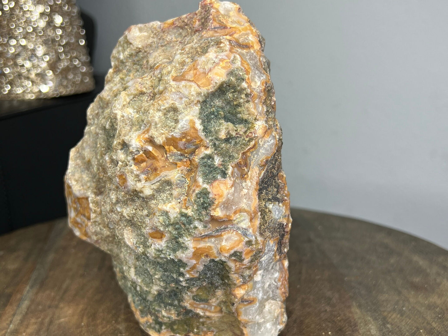 Morocco Kerrouchen Agate with Crystal Druzy 7lbs 6.5 inches