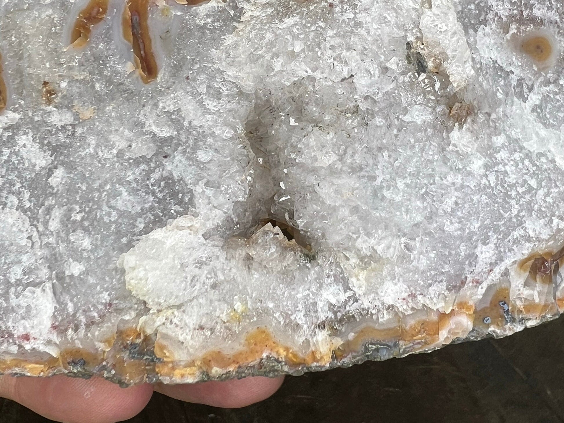 Morocco Kerrouchen Agate with Crystal Druzy 7lbs 6.5 inches