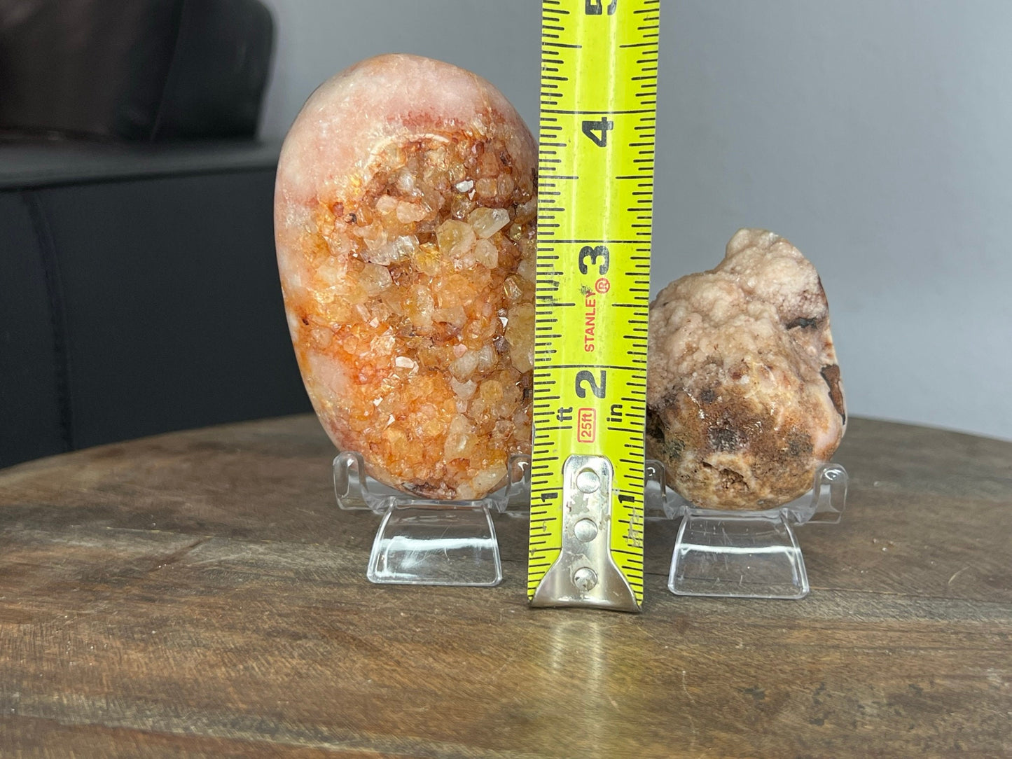 2 Piece Pink Amethyst Polished Cluster Crystal Set 548g total weight from Brazil
