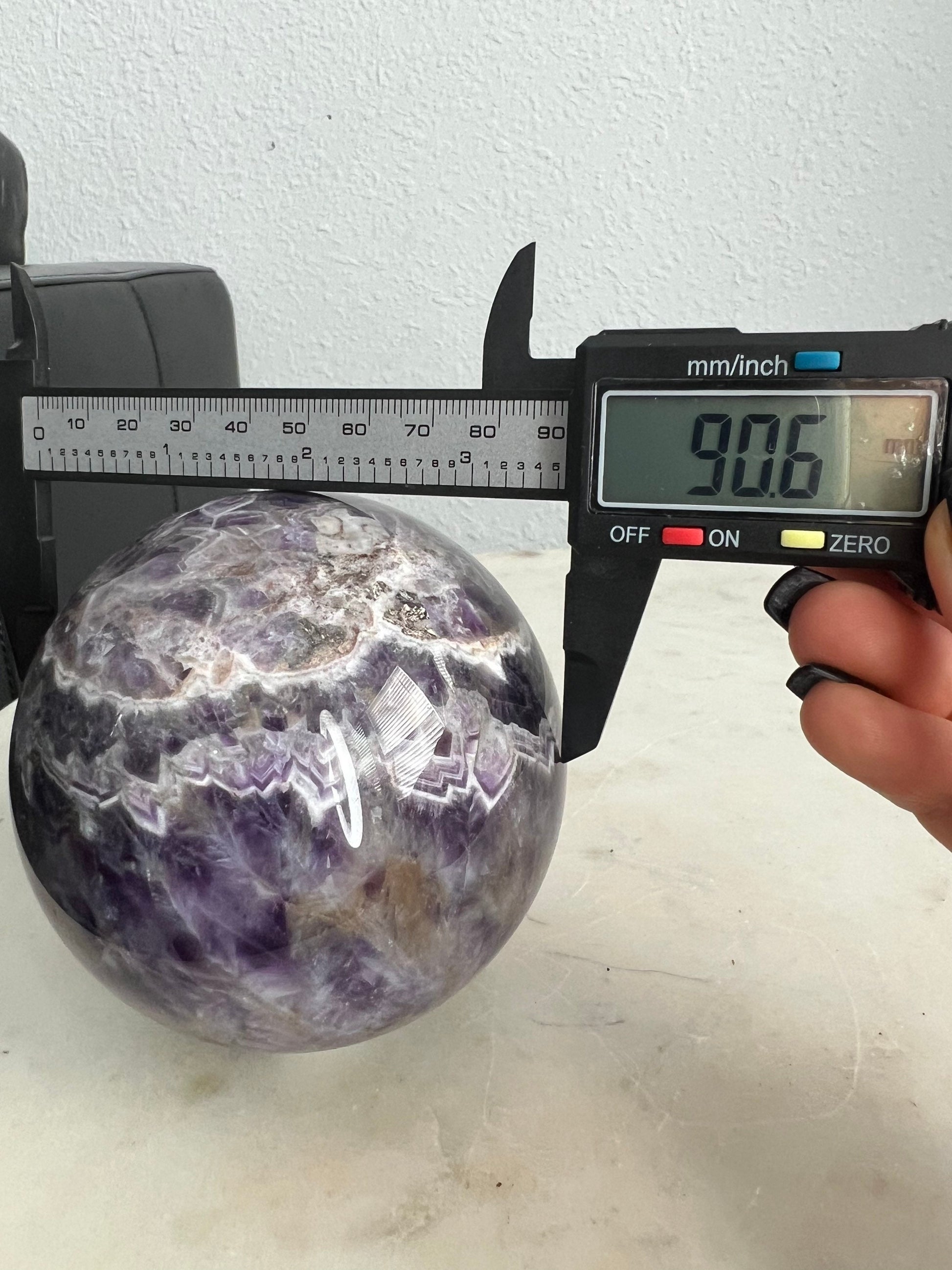 2lb 2oz Chevron amethyst a sphere 90mm