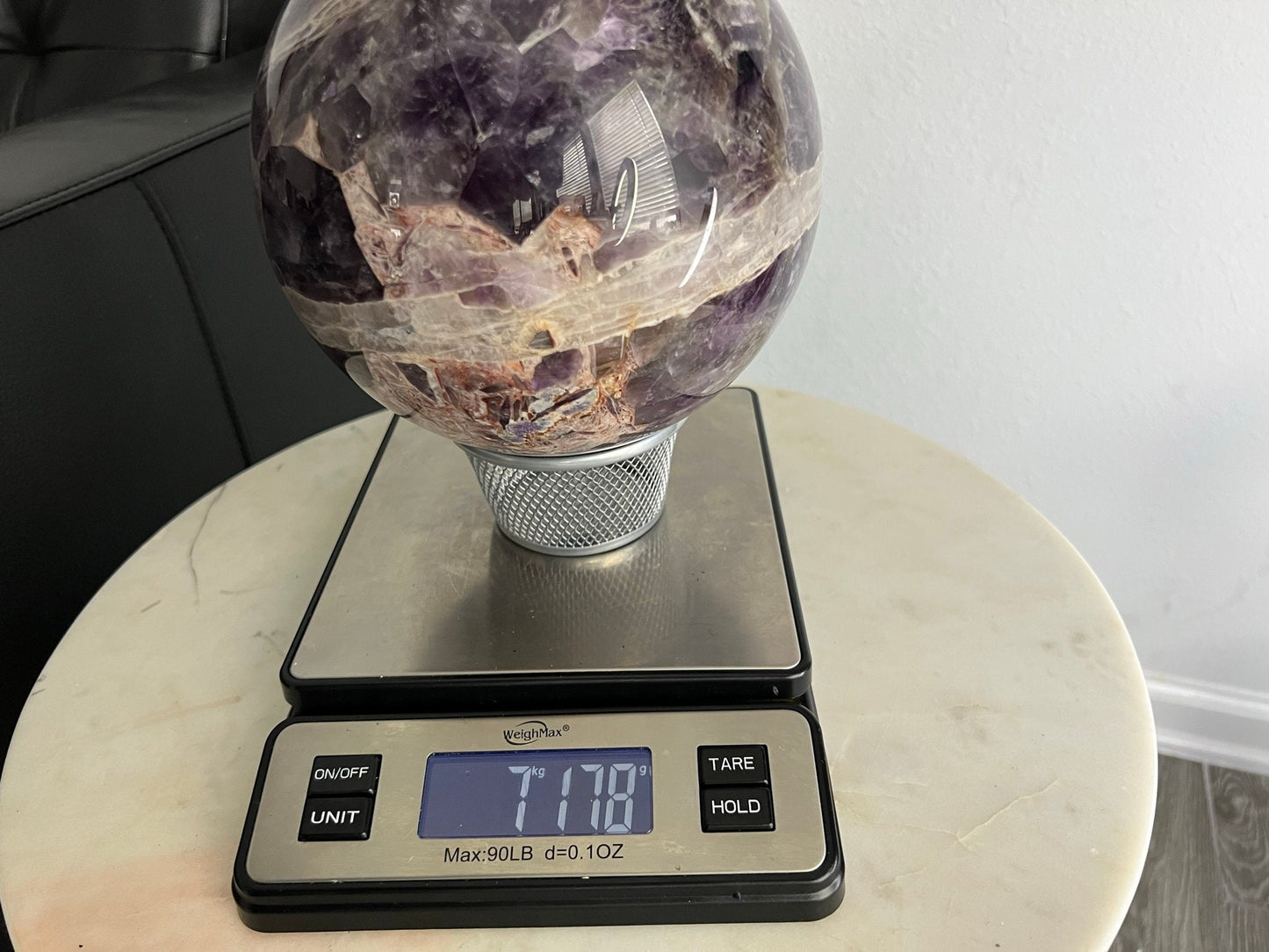 15 lb 13oz/7.17kg Chevron Dream Dogtooth Amethyst from Madagascar