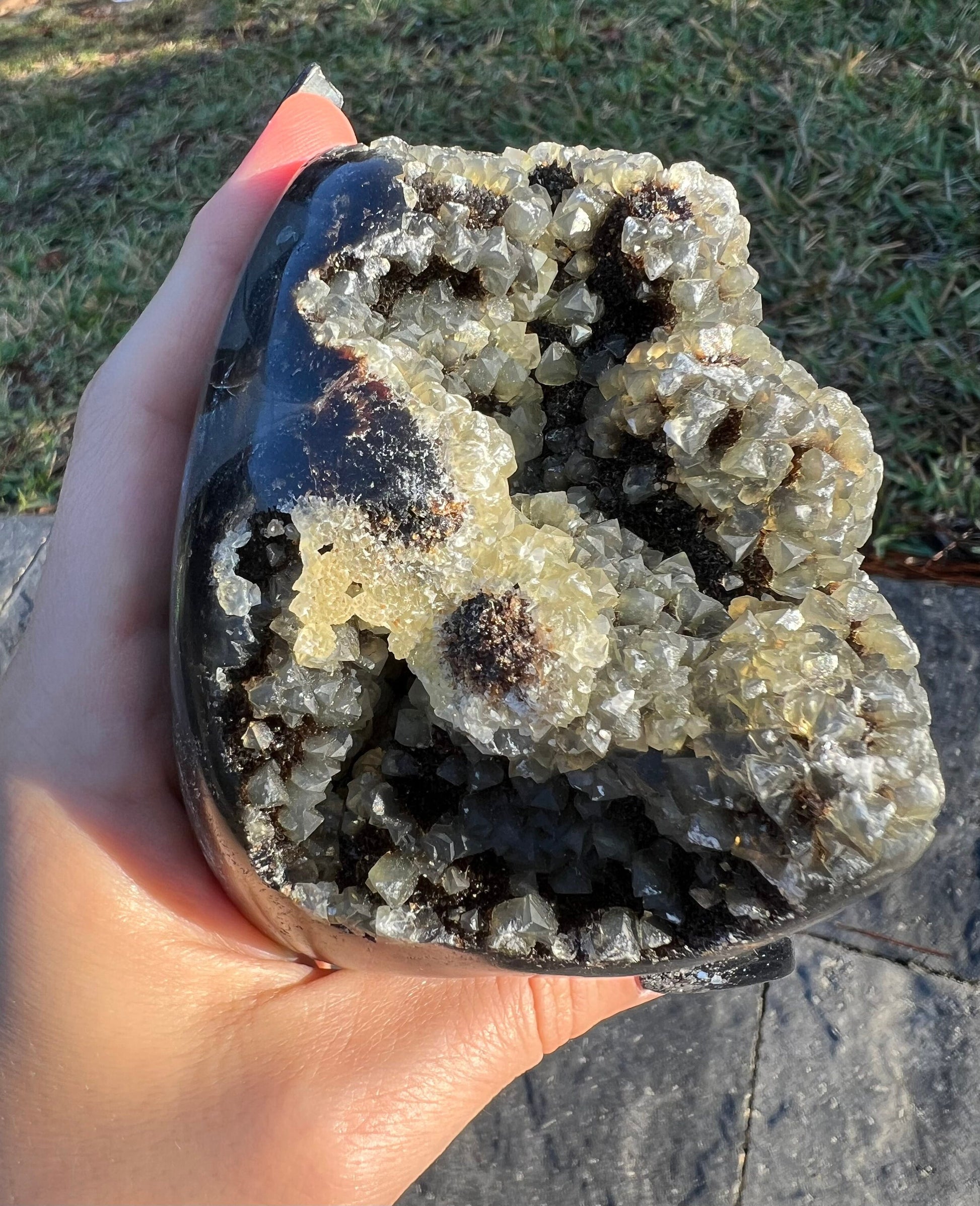 Septarian self stand. 1 pound 10oz.
