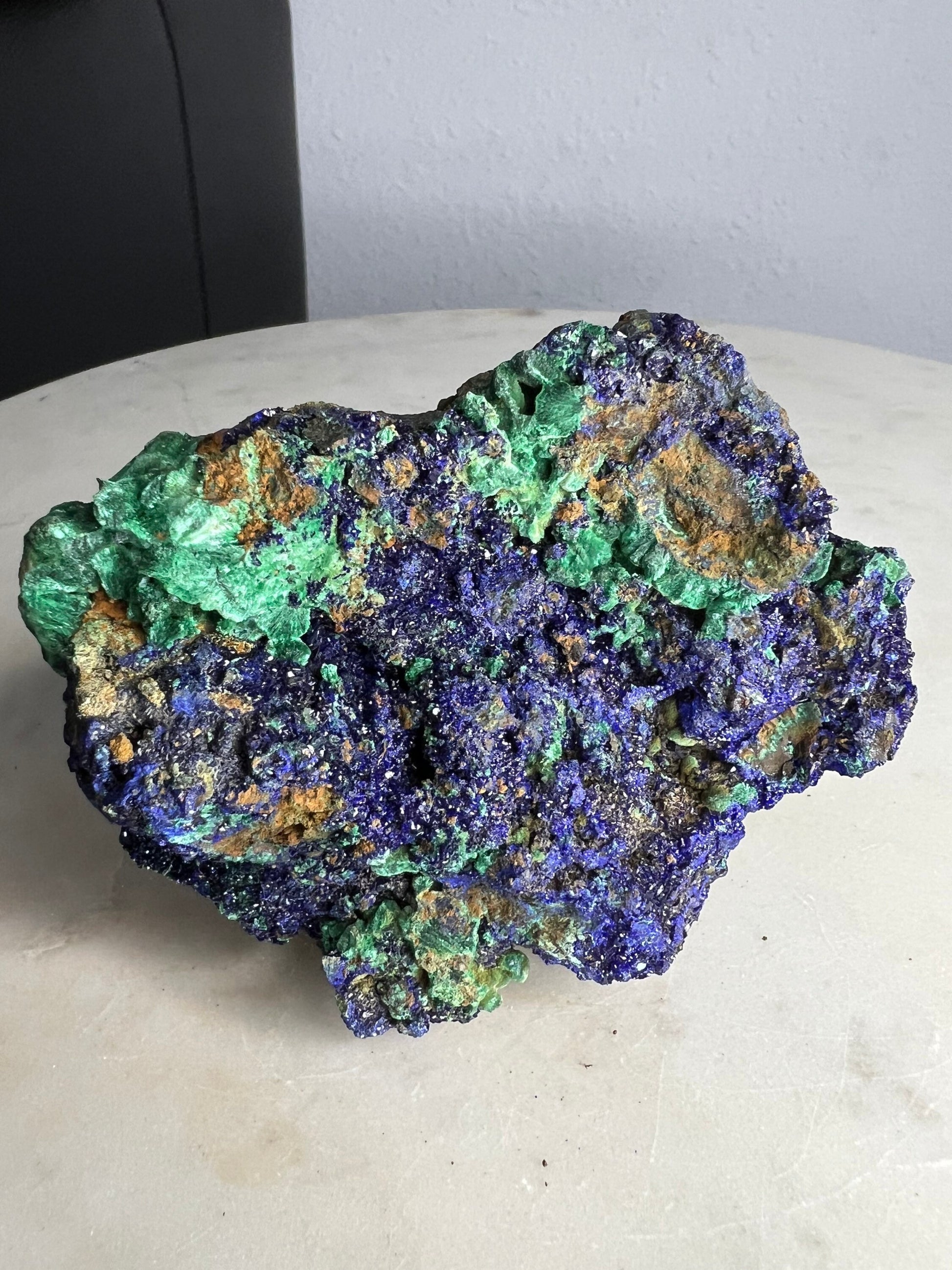 Azurite Malachite 2lbs 2oz raw cluster| Azurite and Malachite Crystal