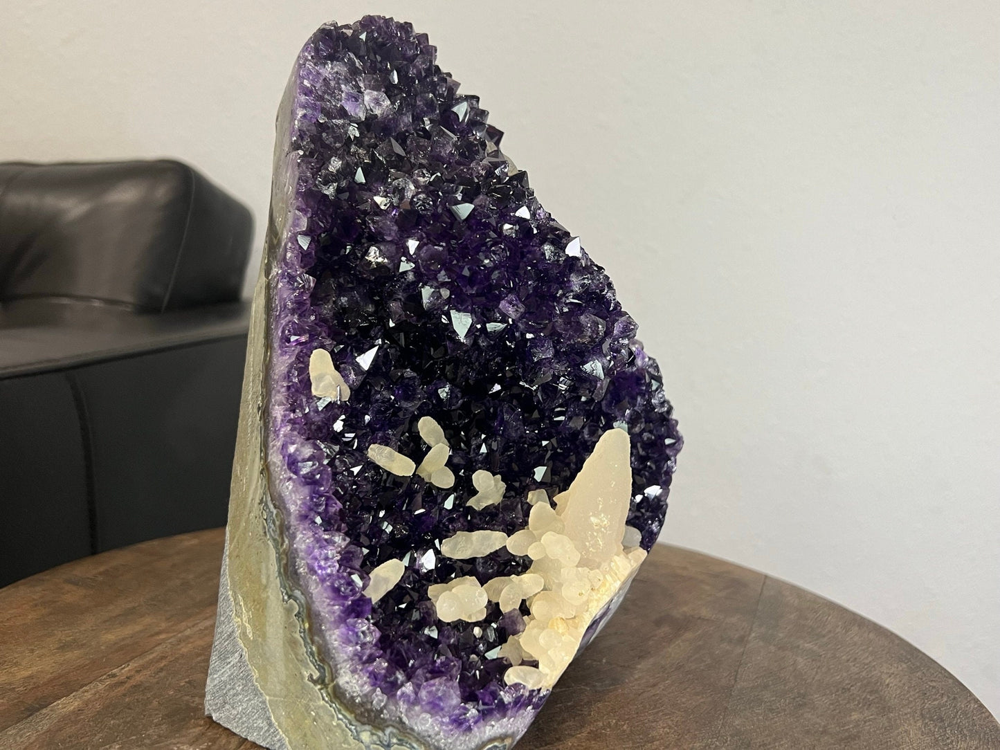 11lb Amethyst Crystal with Calcite from Brazil