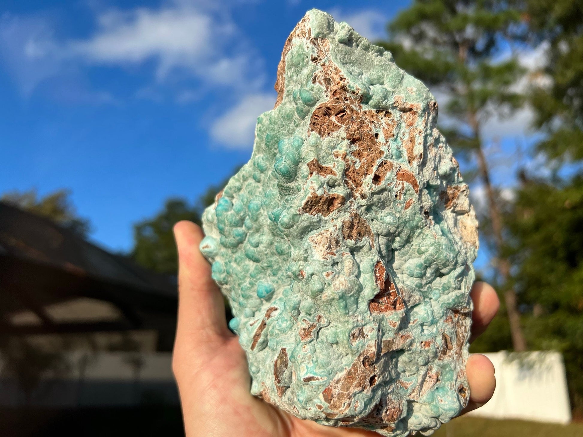 3lb 1oz( 1389g) Natural Hemimorphite Crystal Mineral from Madagascar