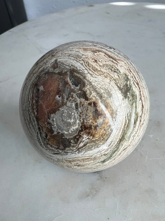 Petrified wood sphere 11oz and 64mm from Madagascar