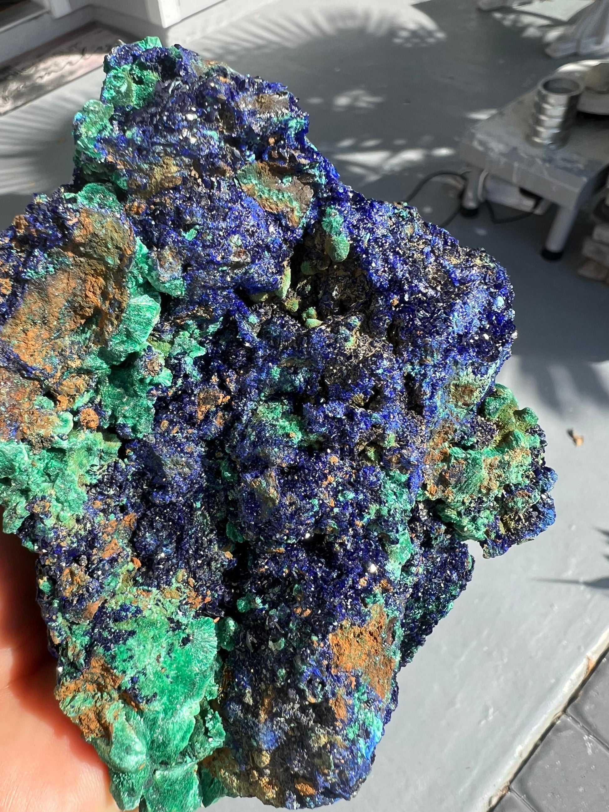 Azurite Malachite 2lbs 2oz raw cluster| Azurite and Malachite Crystal