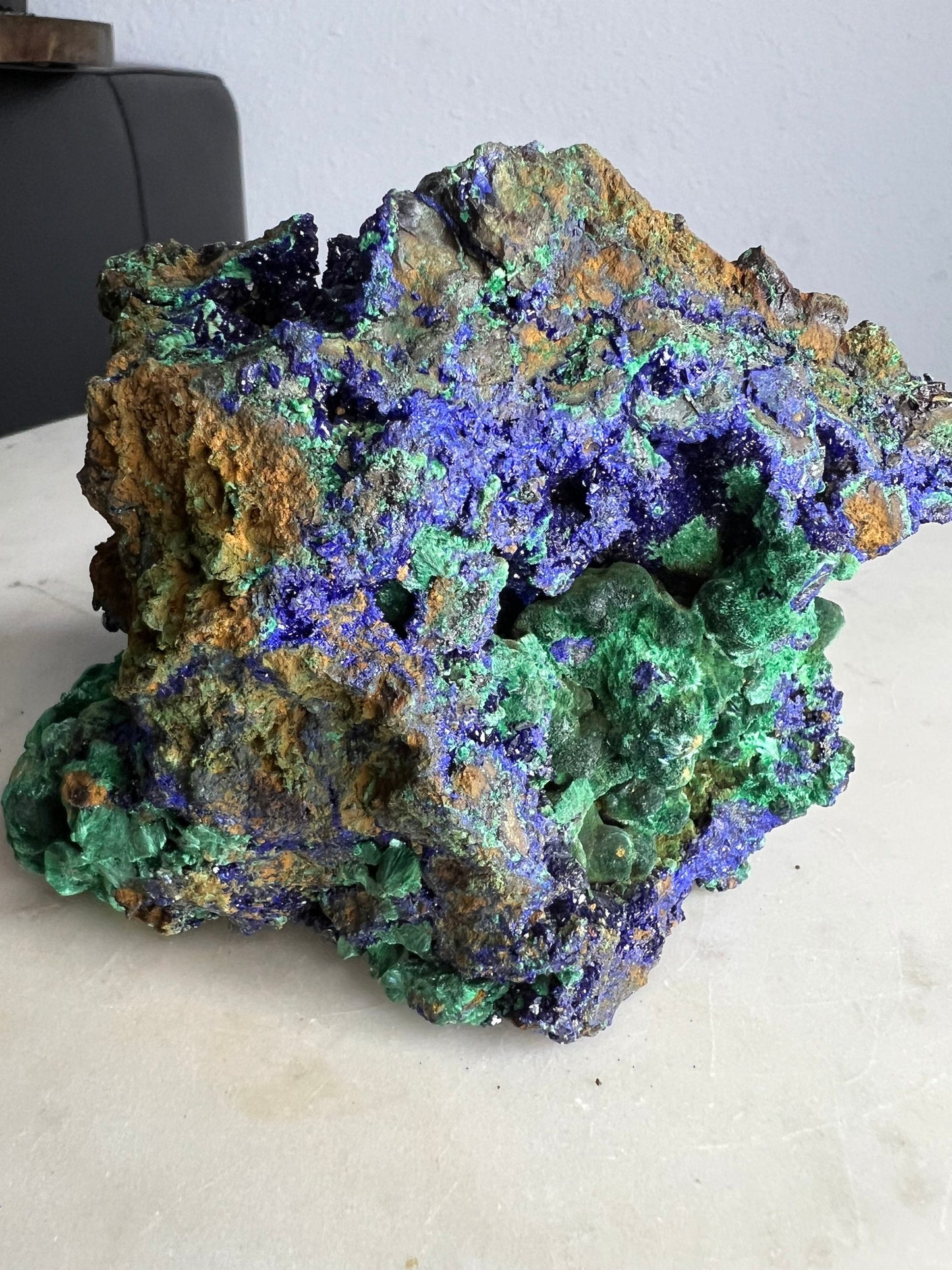Azurite Malachite 2lbs 2oz raw cluster| Azurite and Malachite Crystal