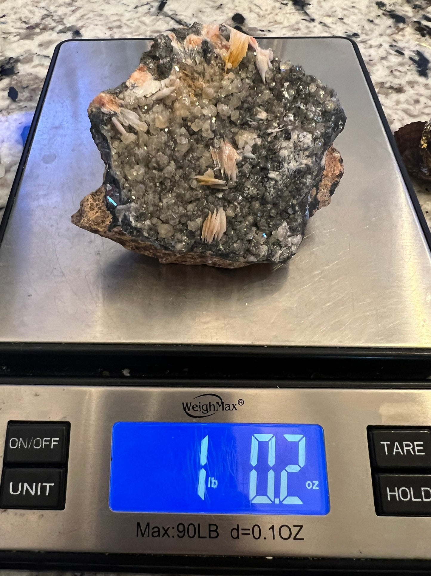 Baryte Cerussite and Galena 1lb from Morocco