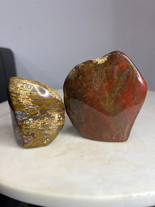 2 Piece Ocean Jasper freeform Crystals total weight is 2pounds.