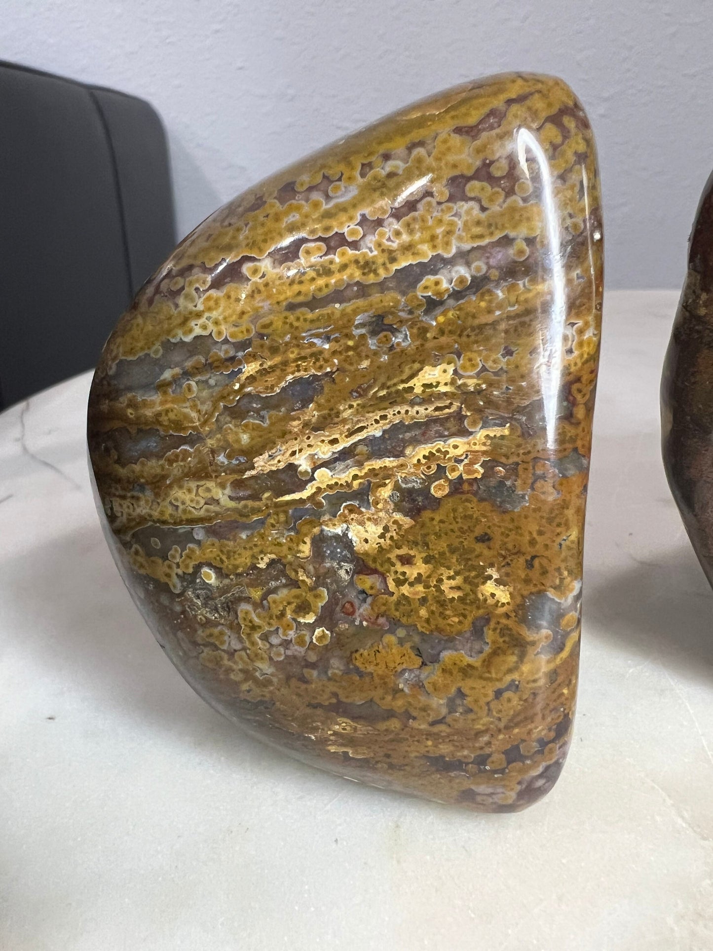 2 Piece Ocean Jasper freeform Crystals total weight is 2pounds.