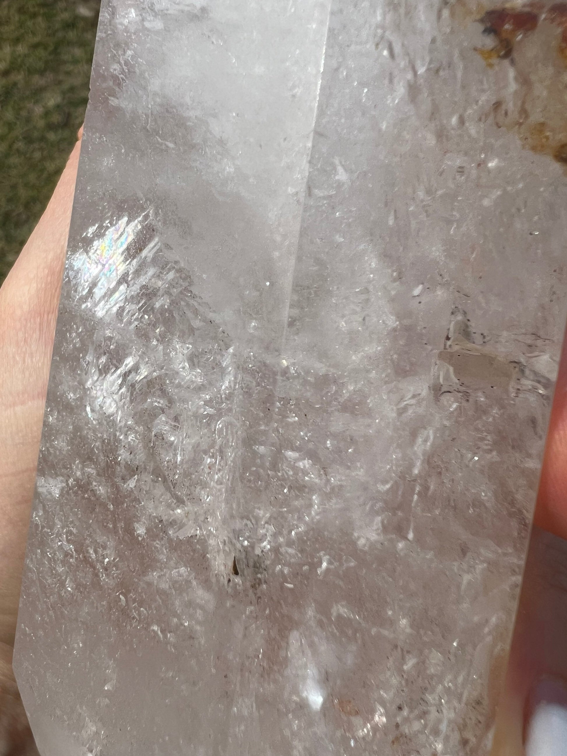 Clear Quartz tower /with Inclusions 1lb 8oz