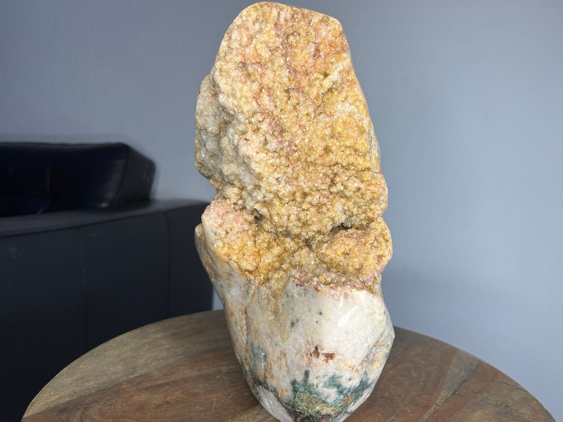 XXL Brazil Druzy pink red amethyst free form polished crystal 15.94lbs
