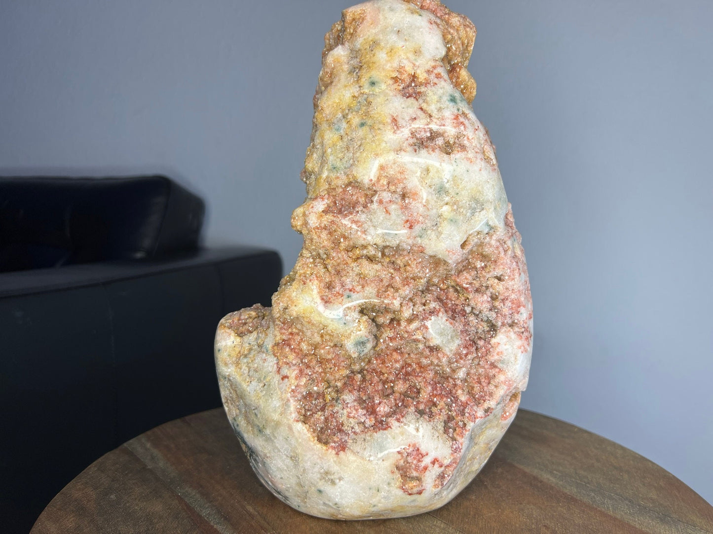 XXL Brazil Druzy pink red amethyst free form polished crystal 15.94lbs