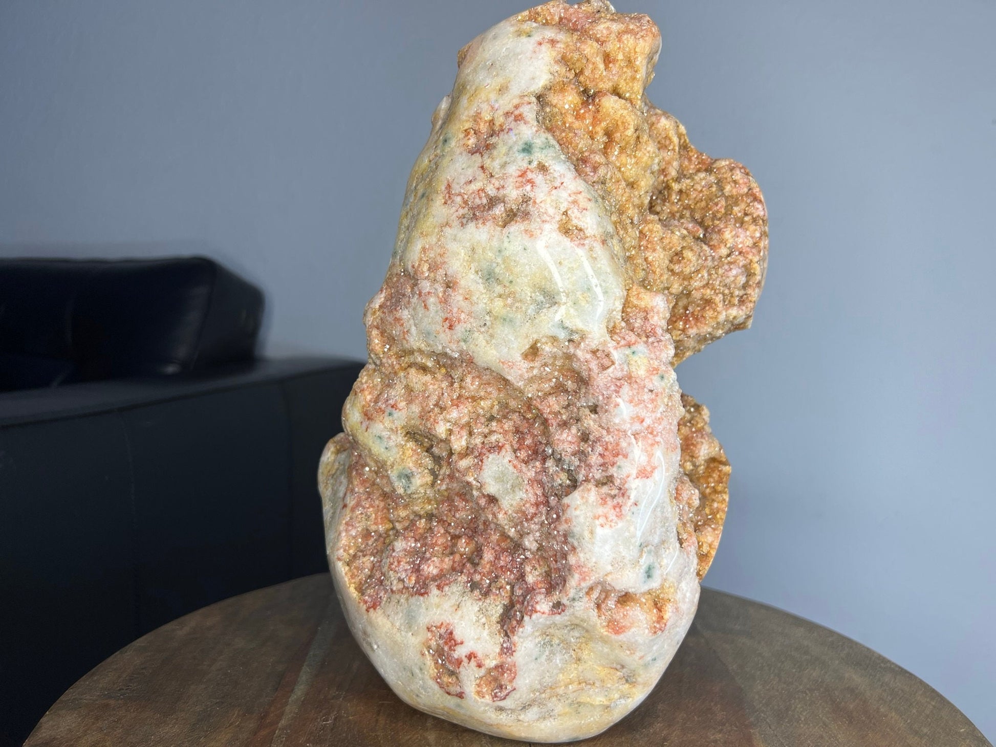 XXL Brazil Druzy pink red amethyst free form polished crystal 15.94lbs
