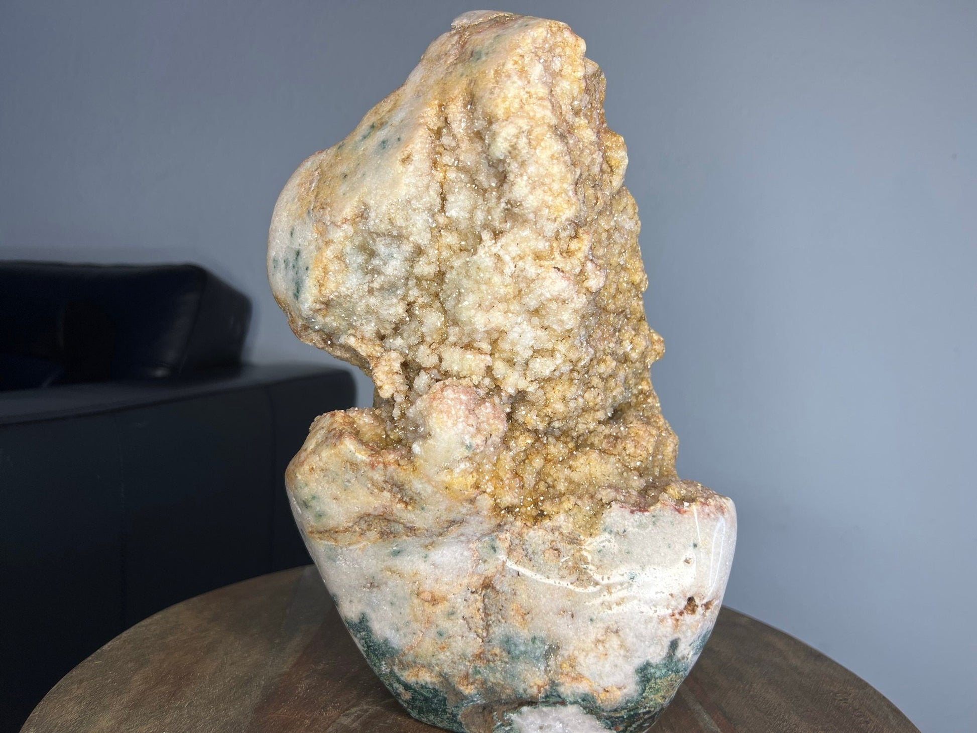 XXL Brazil Druzy pink red amethyst free form polished crystal 15.94lbs