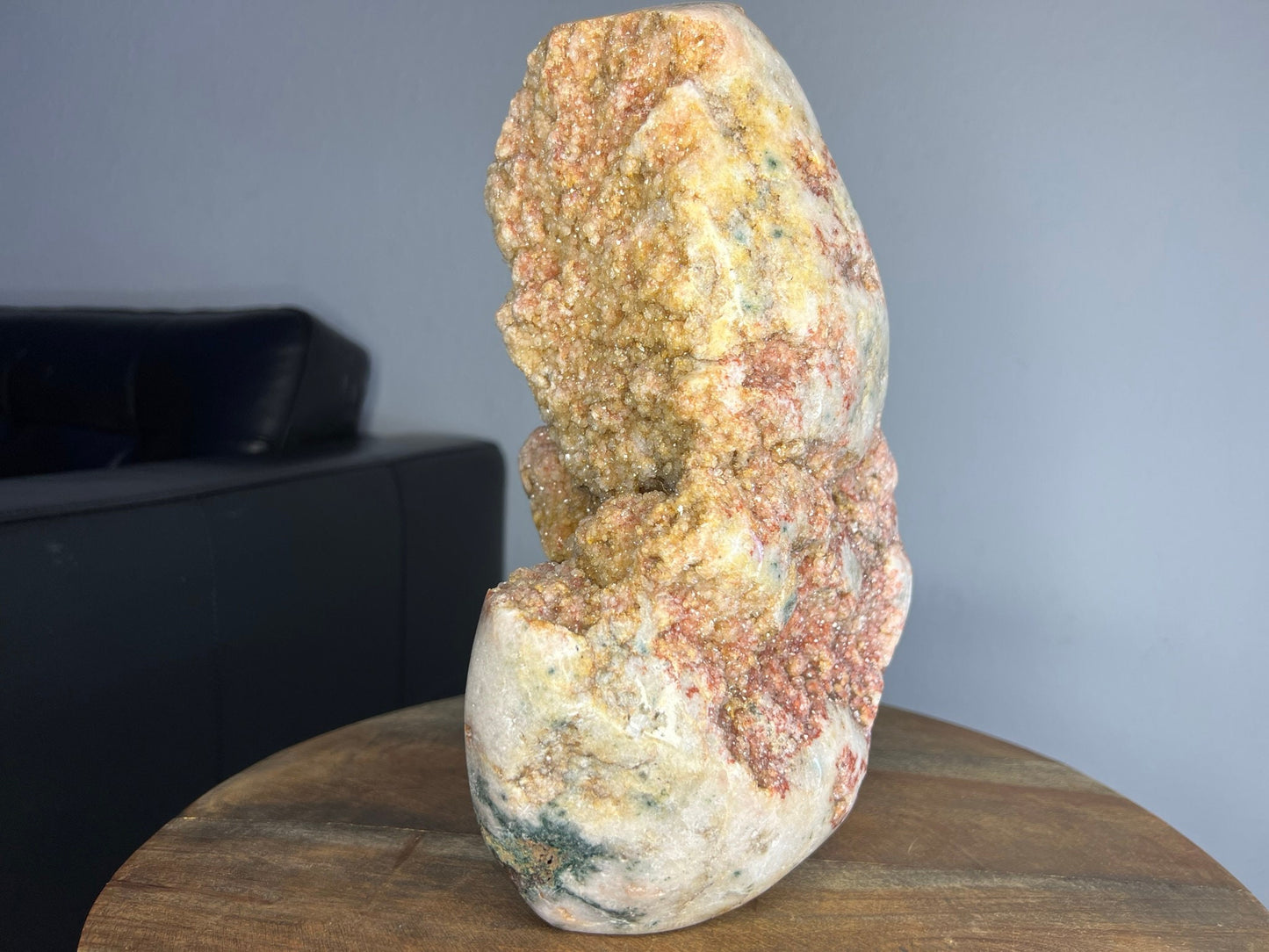XXL Brazil Druzy pink red amethyst free form polished crystal 15.94lbs
