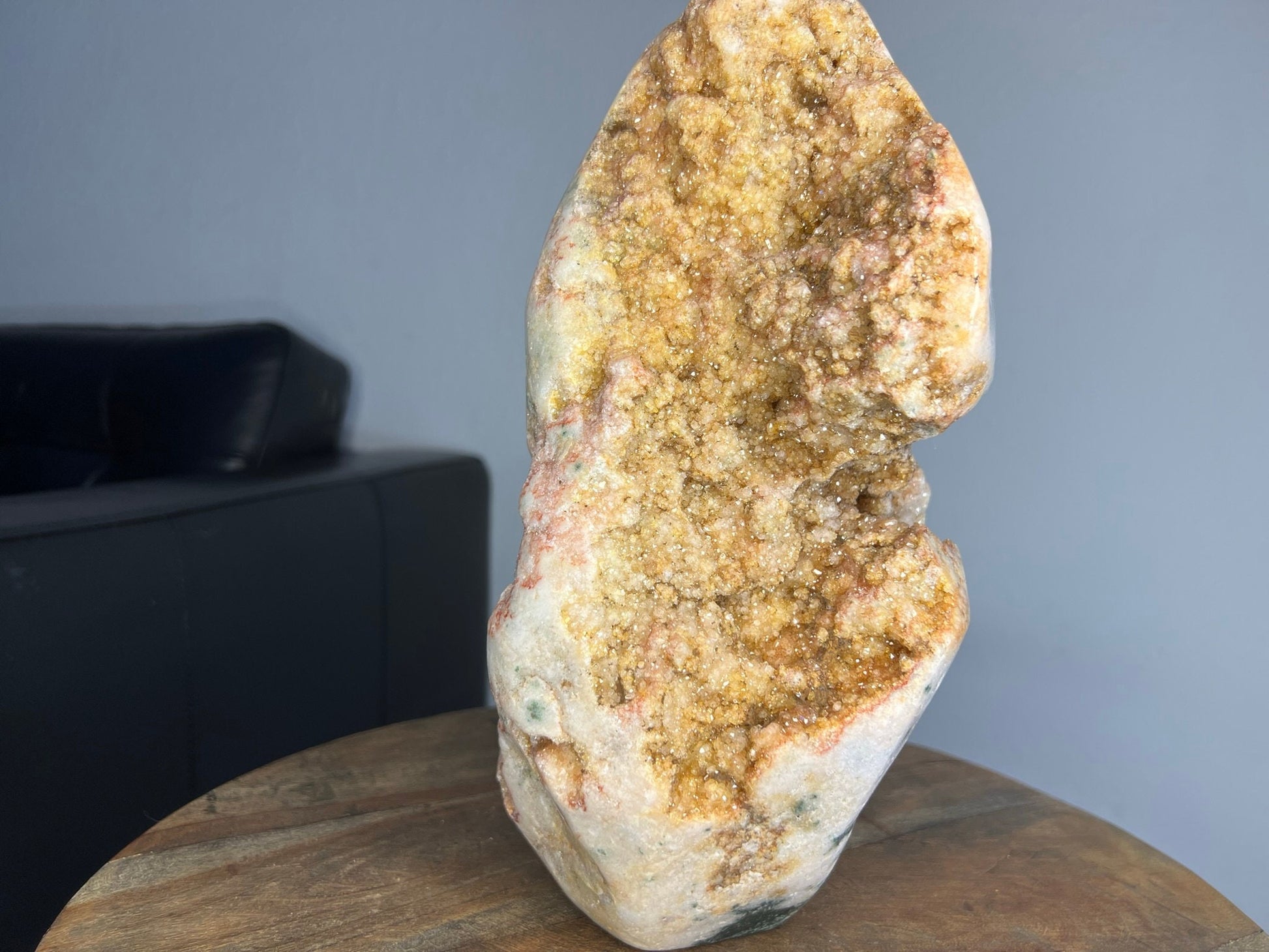 XXL Brazil Druzy pink red amethyst free form polished crystal 15.94lbs