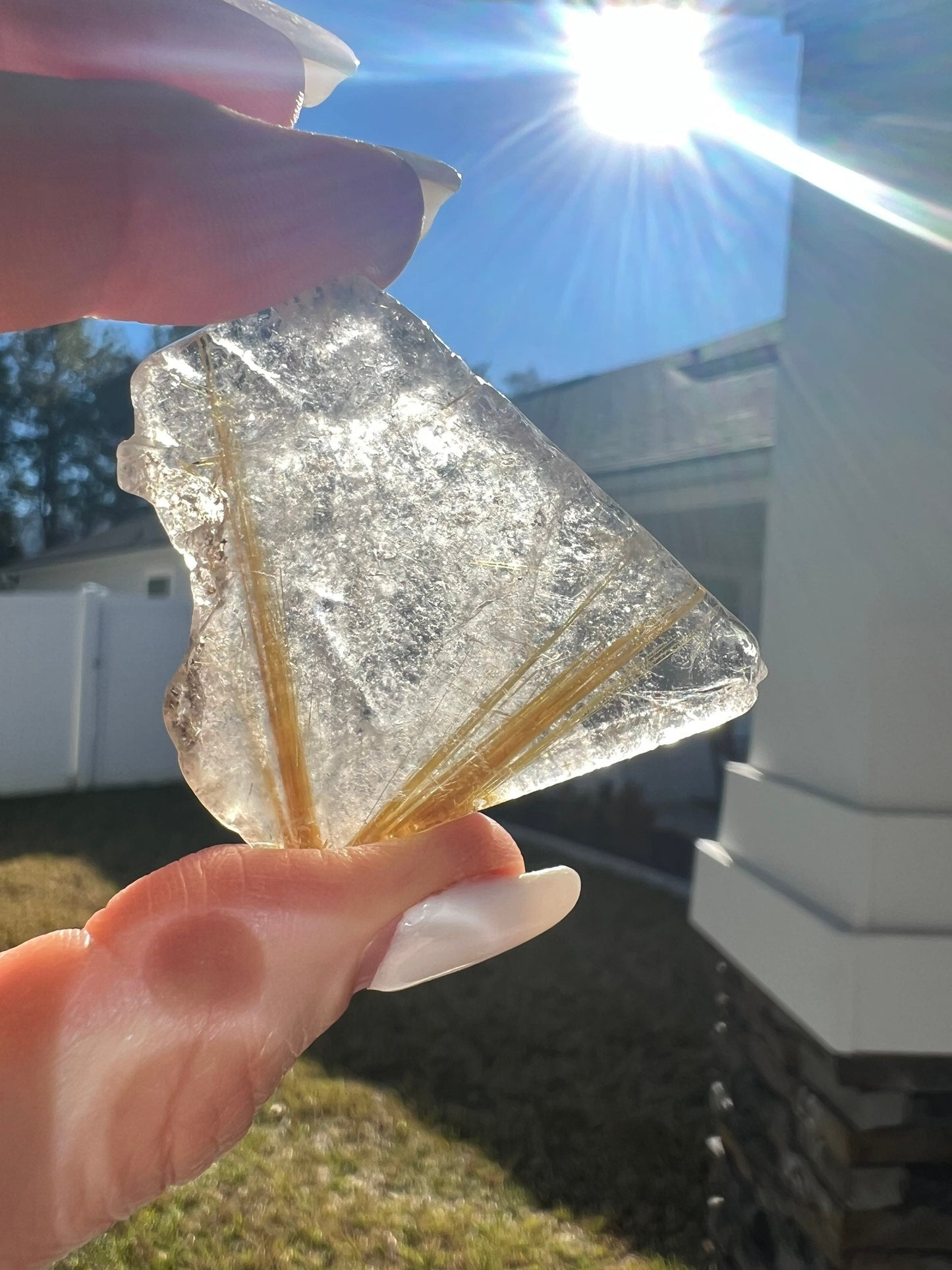 Golden Rutile Quartz set of 4 in picture total weight 138grams