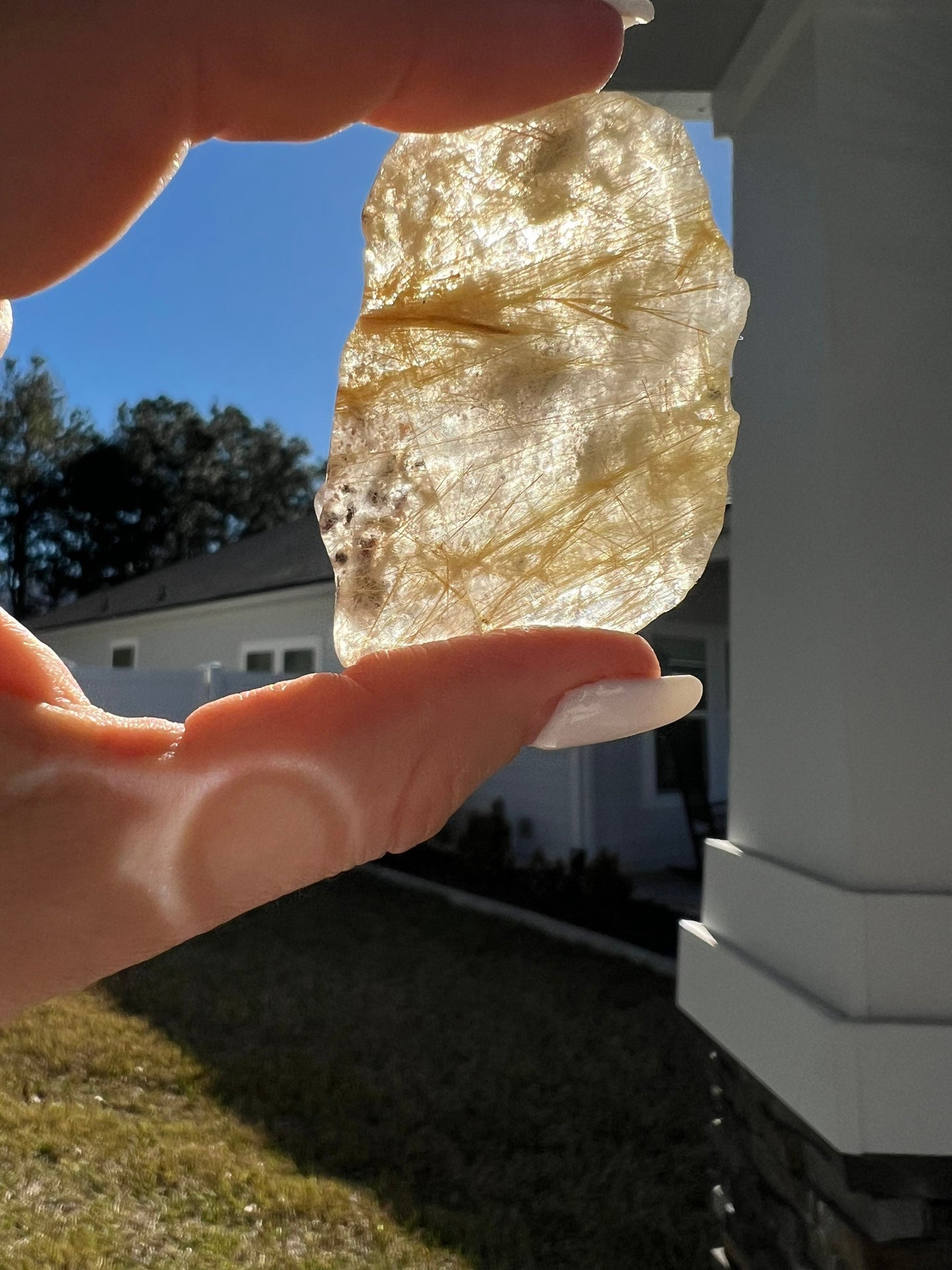 Golden Rutile Quartz set of 4 in picture total weight 138grams
