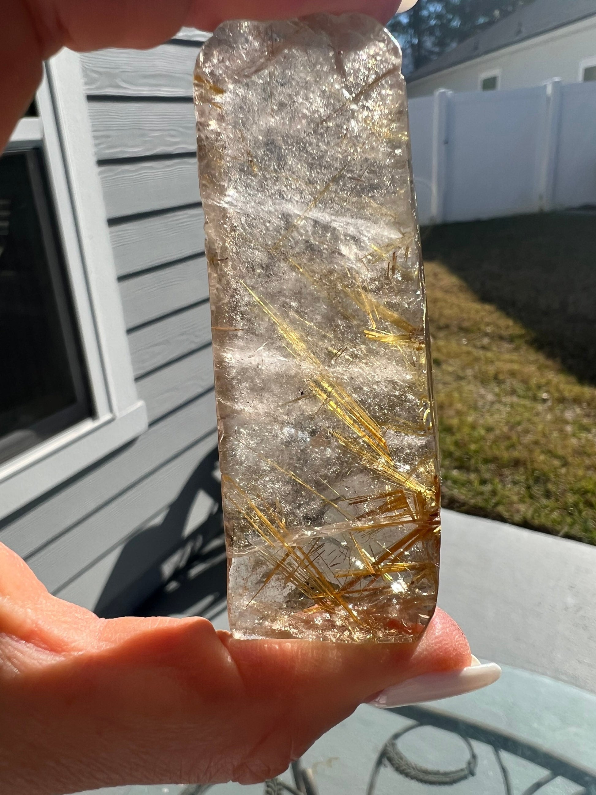 Golden Rutile Quartz set of 4 in picture total weight 138grams