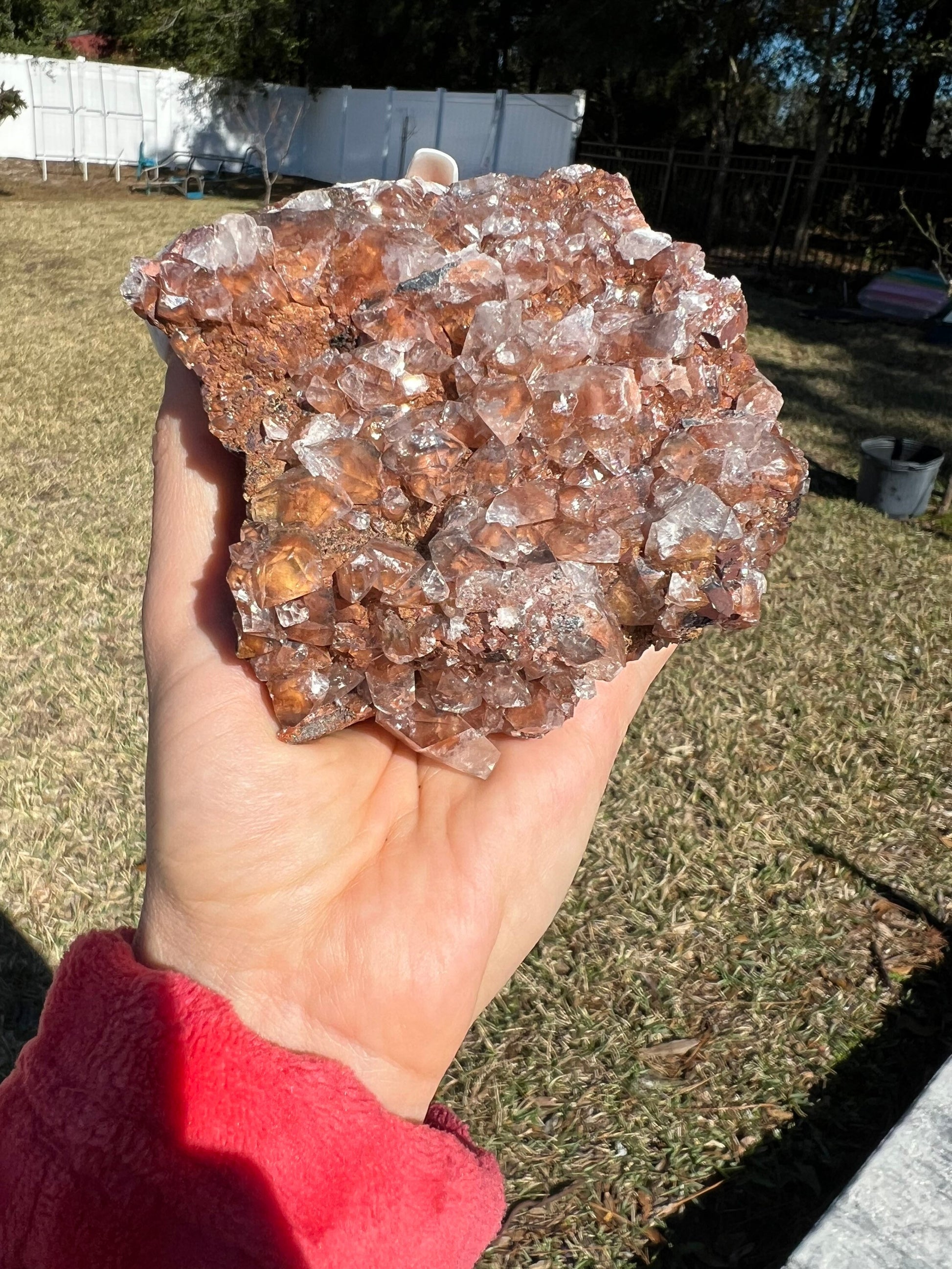 Red diamond calcite. 1pound 4oz
