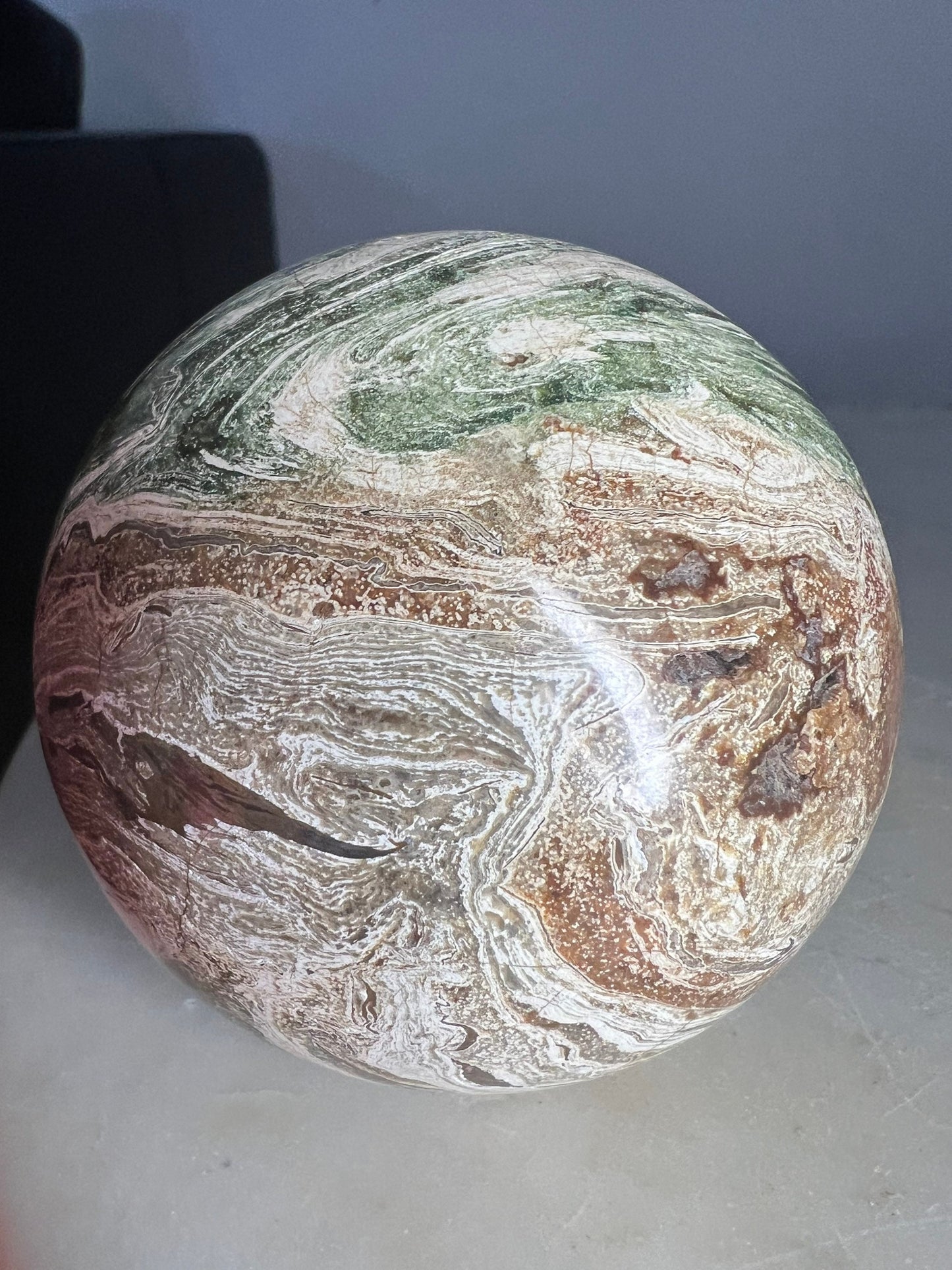 Petrified wood sphere 1lb 11oz 85mm