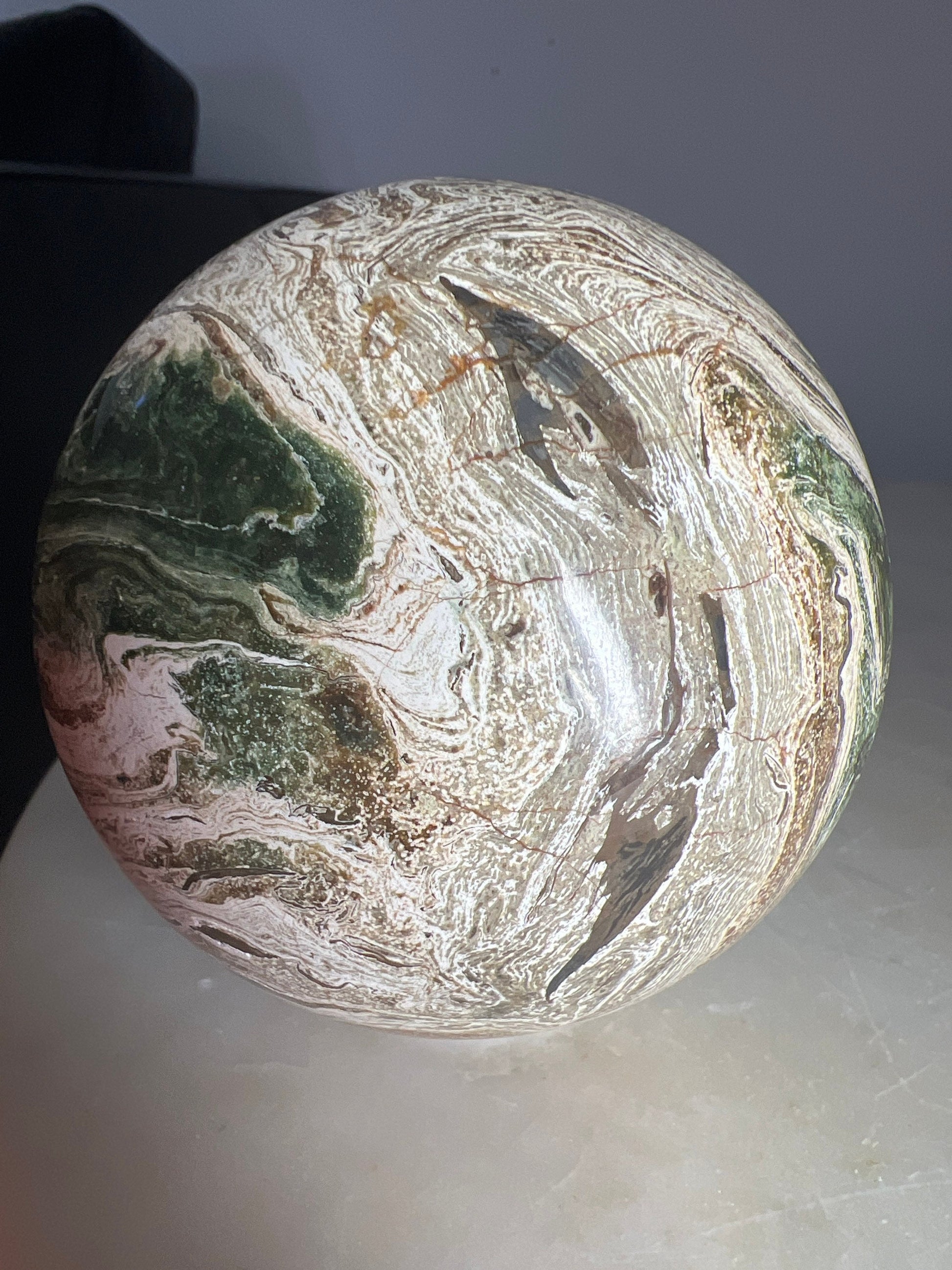 Petrified wood sphere 1lb 11oz 85mm