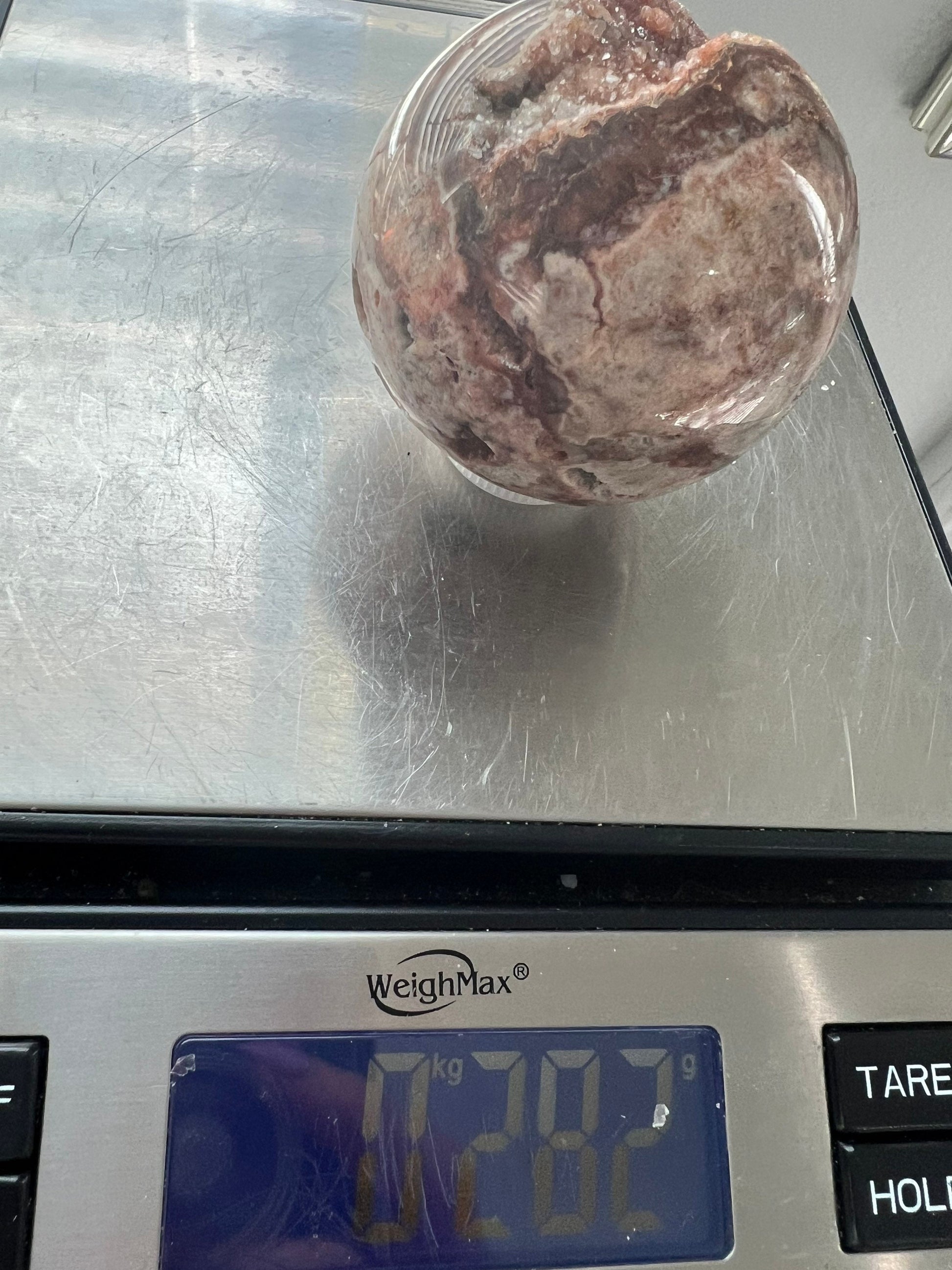 Crazy lace agate sphere 60mm 282g