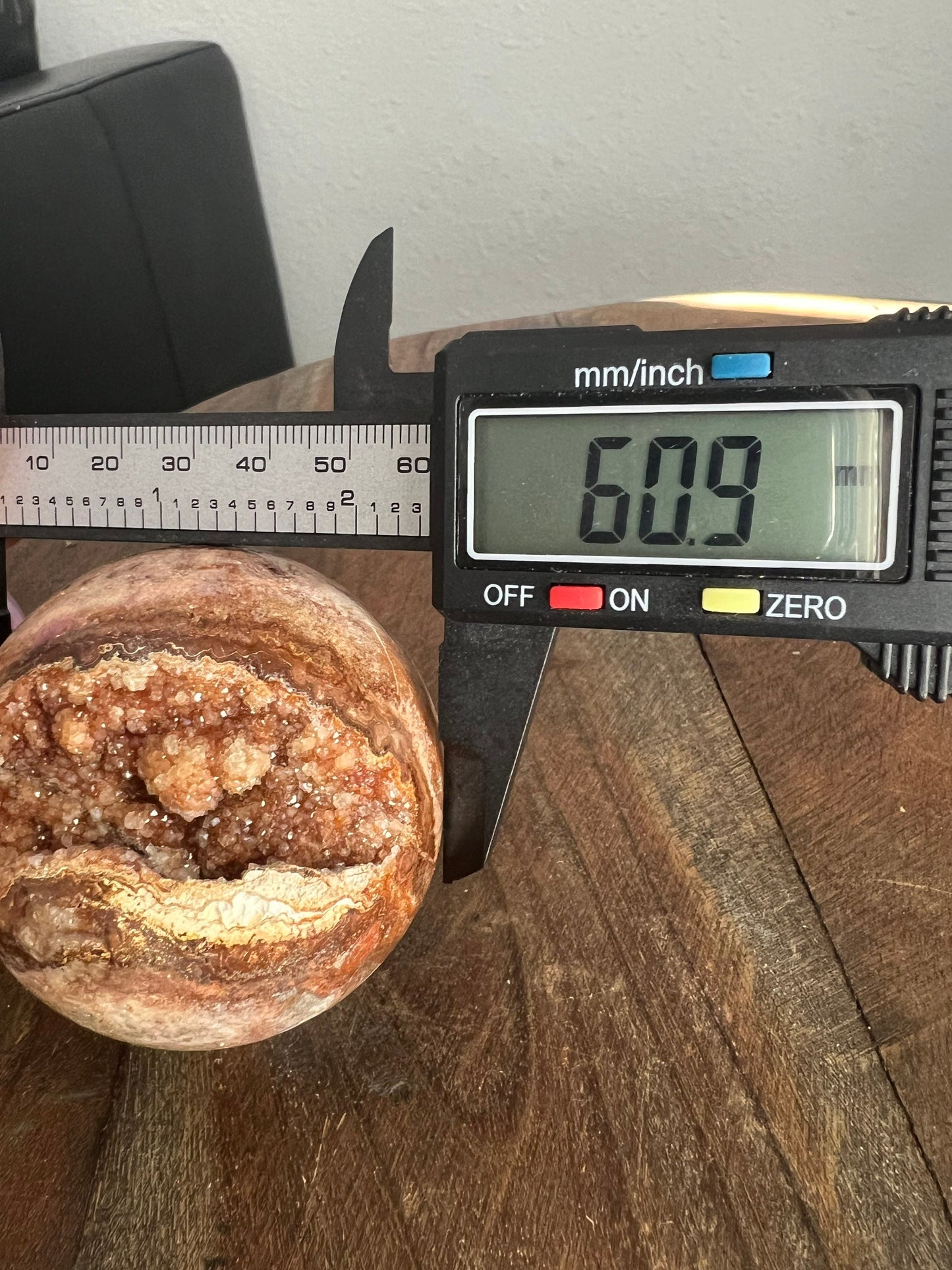 Crazy lace agate sphere 60mm 282g