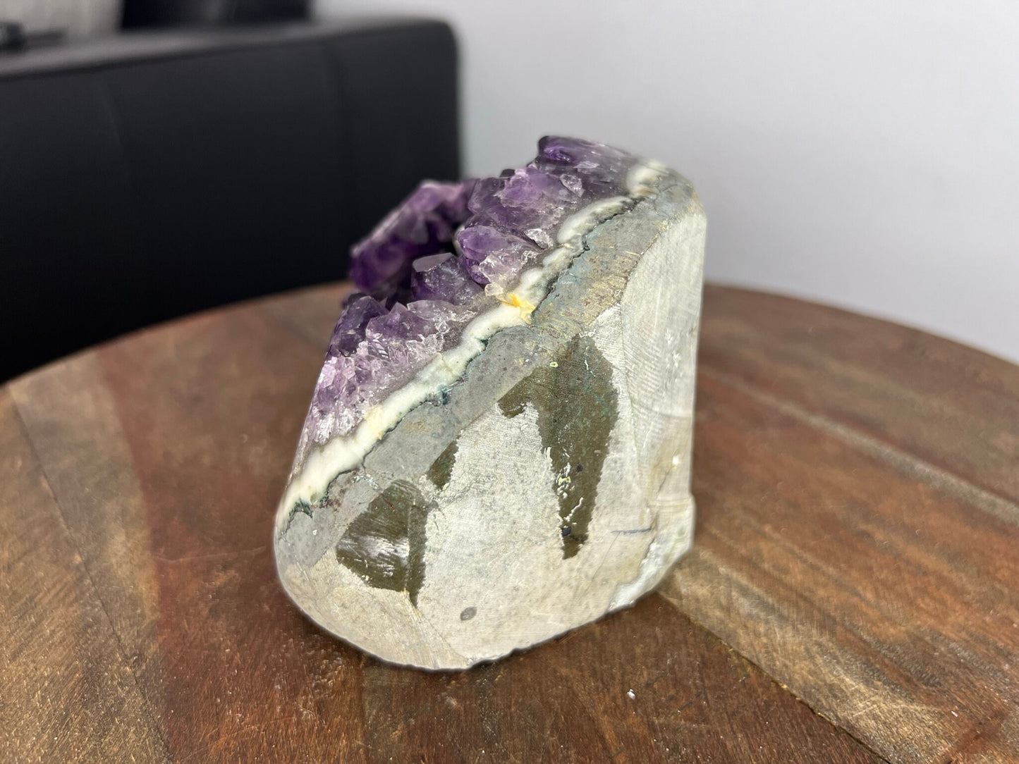 3lb Cut base Amethyst Crystal Freestanding from Brazil Dark Rich Purple Color