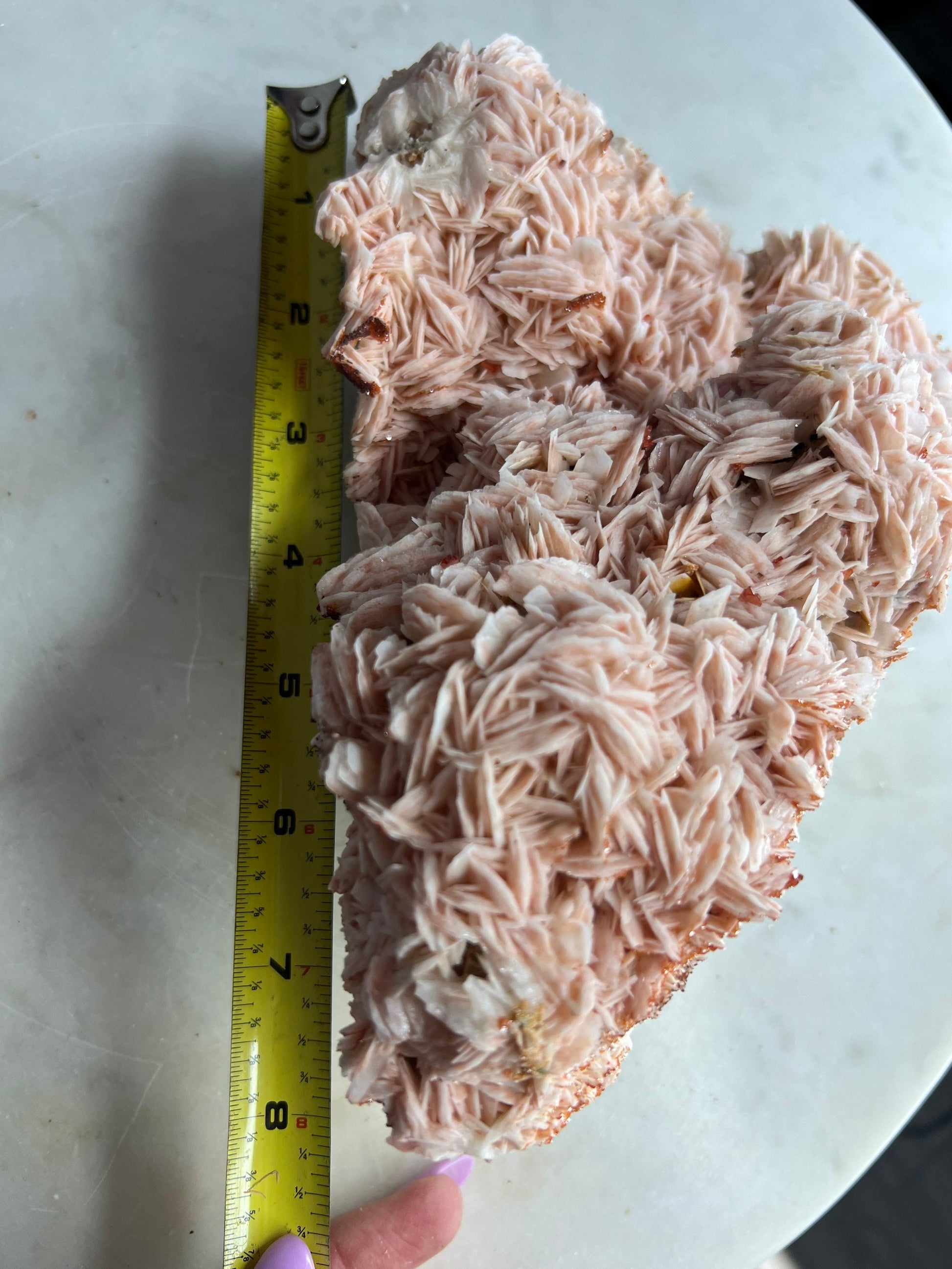 Vanadinite crystals on Baryte 5 pounds 14oz cluster.