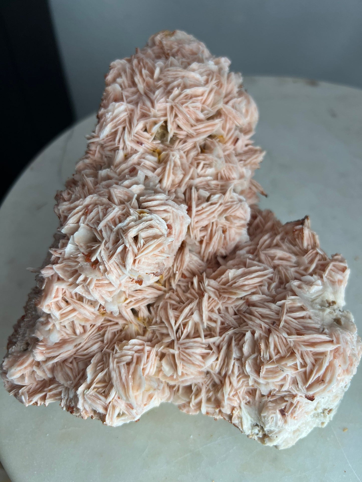 Vanadinite crystals on Baryte 5 pounds 14oz cluster.