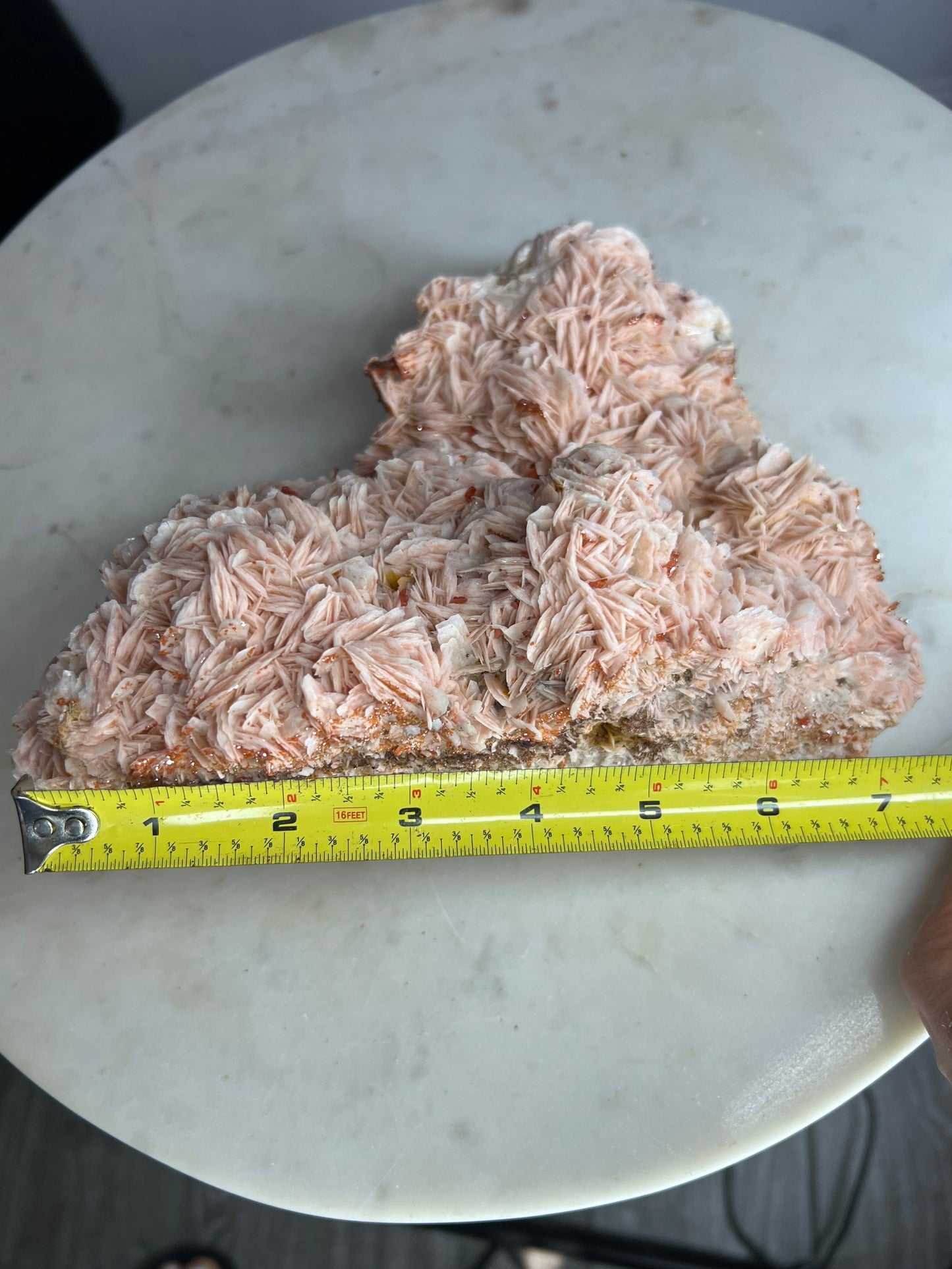 Vanadinite crystals on Baryte 5 pounds 14oz cluster.