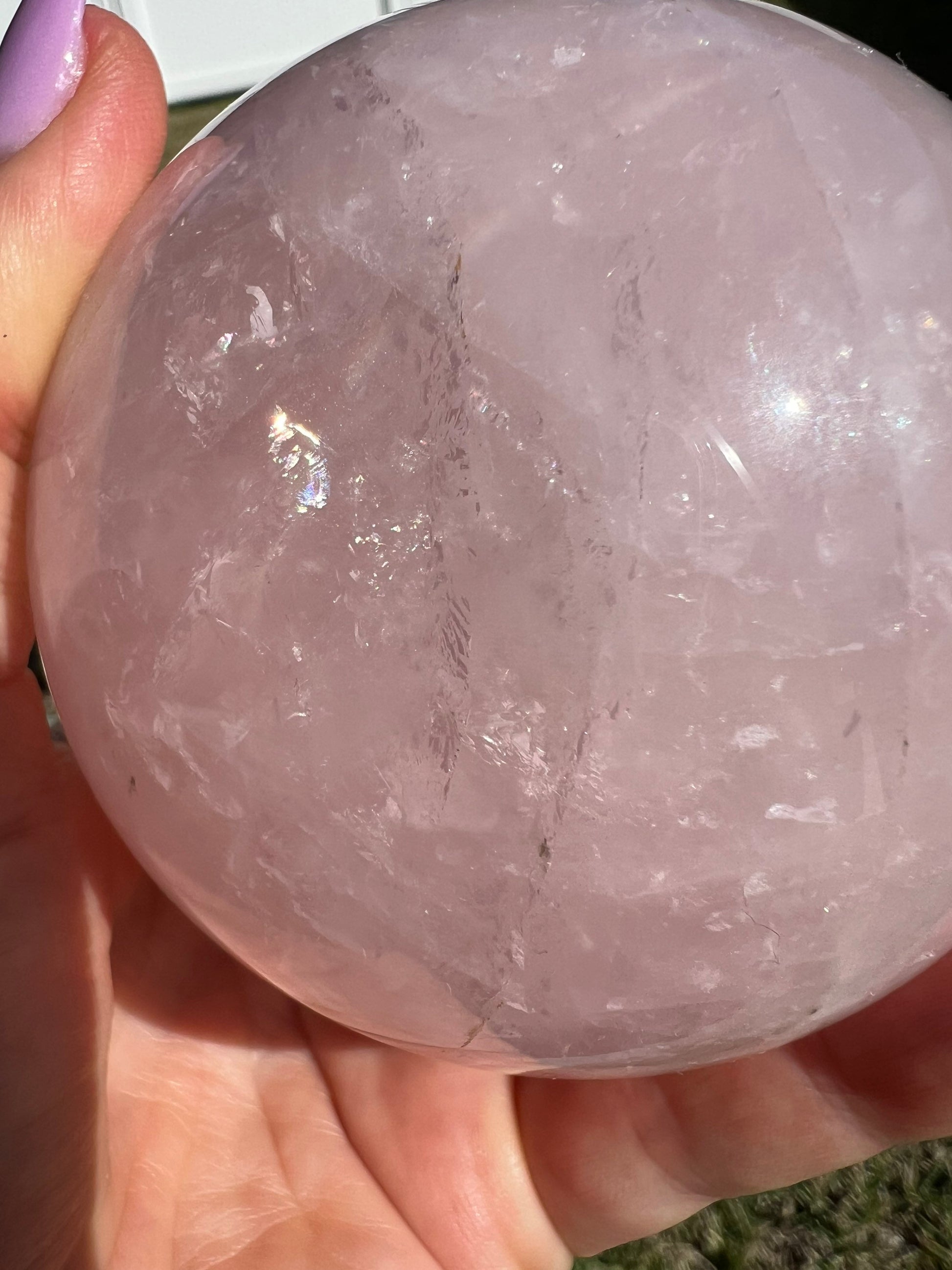 Rose Quartz sphere 1pound 10oz
