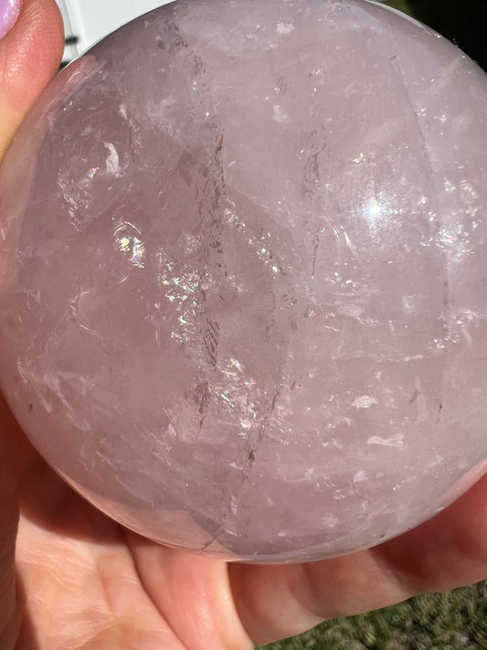Rose Quartz sphere 1pound 10oz