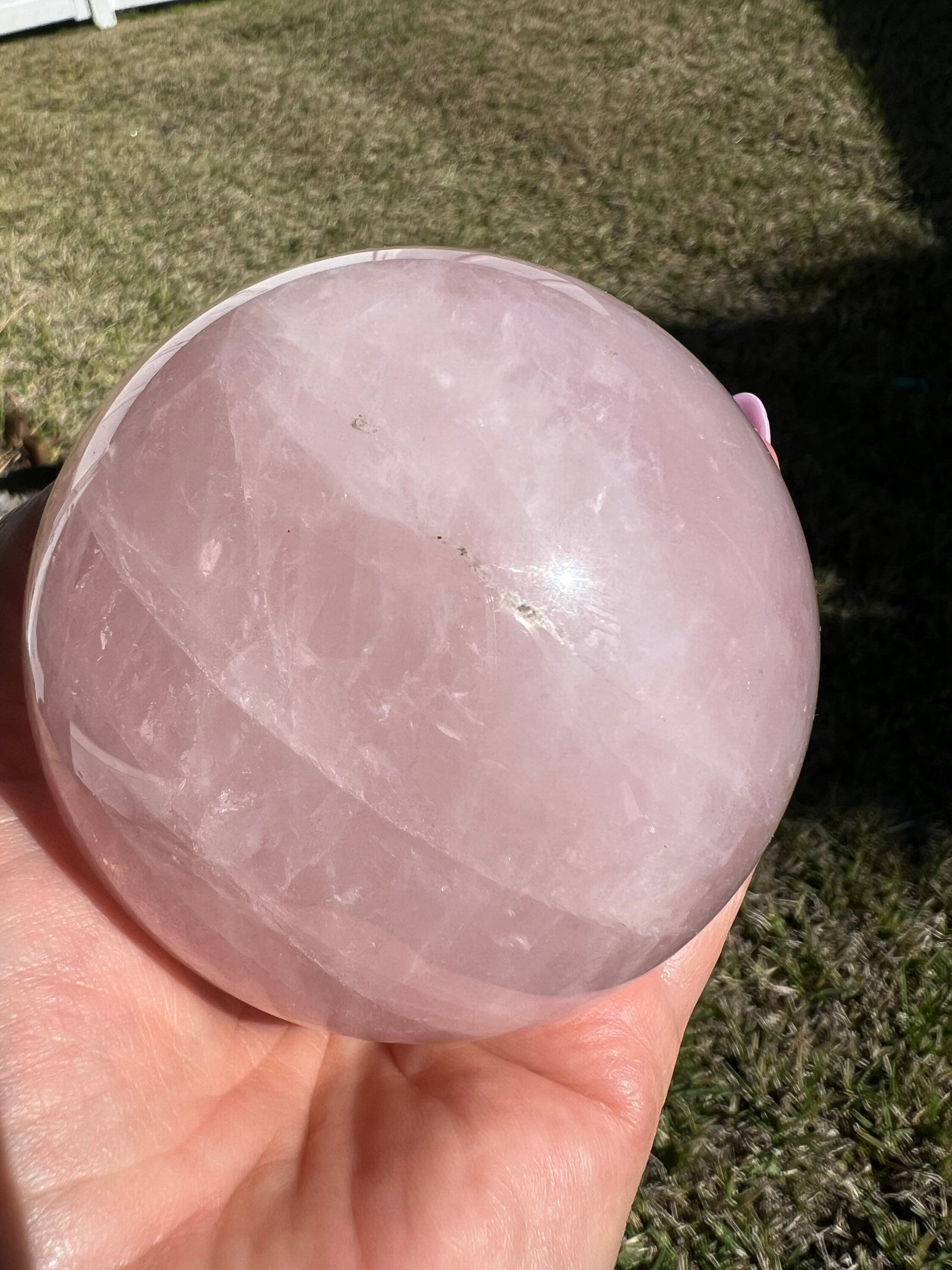 Rose Quartz sphere 1pound 10oz