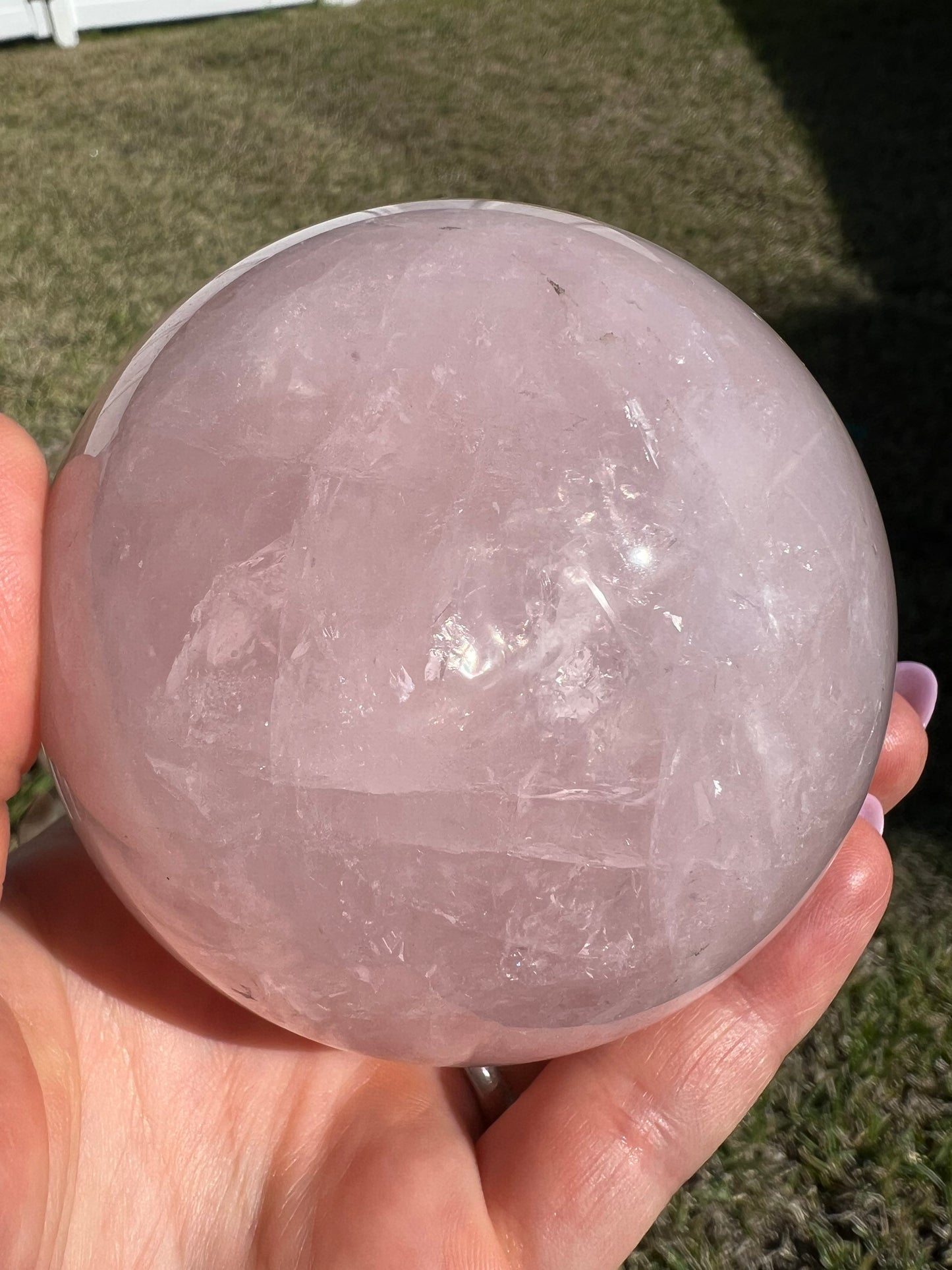 Rose Quartz sphere 1pound 10oz
