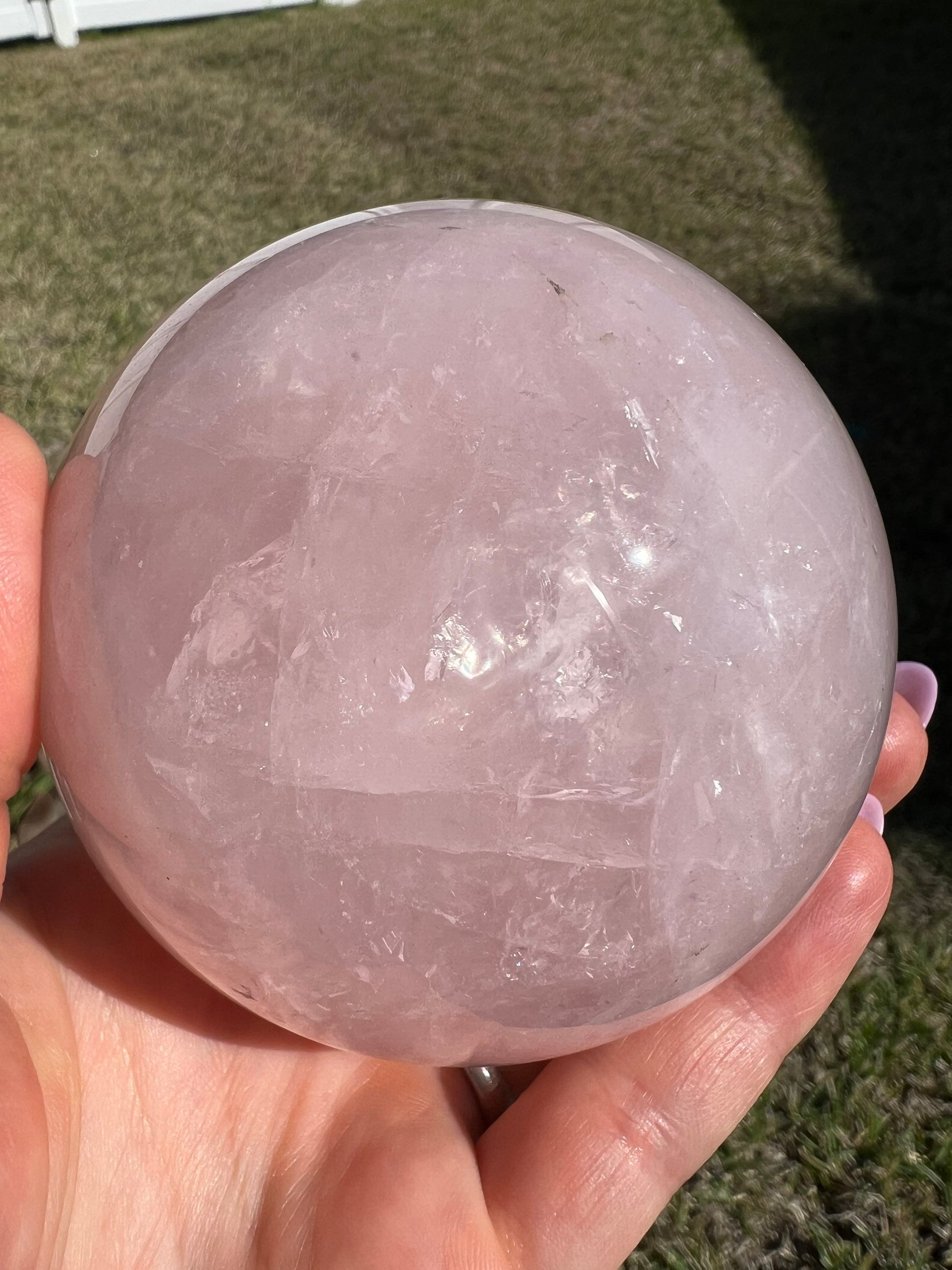 Rose Quartz sphere 1pound 10oz