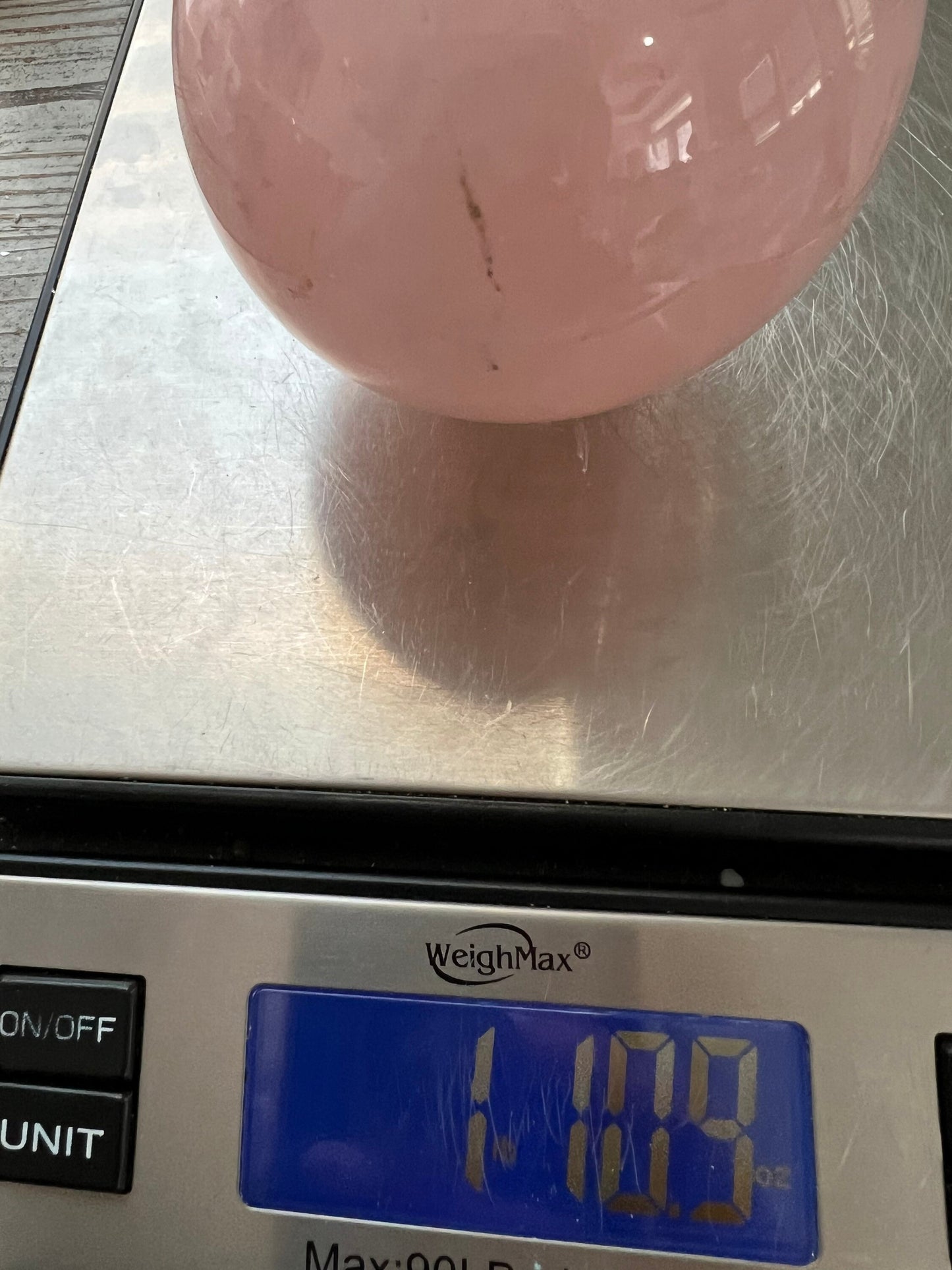 Rose Quartz sphere 1pound 10oz
