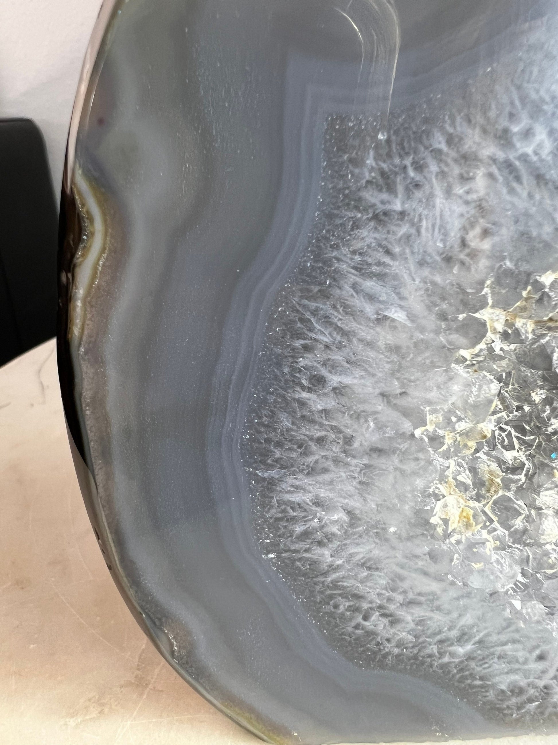 Polished Geode 2 pounds 14oz from Brazil.
