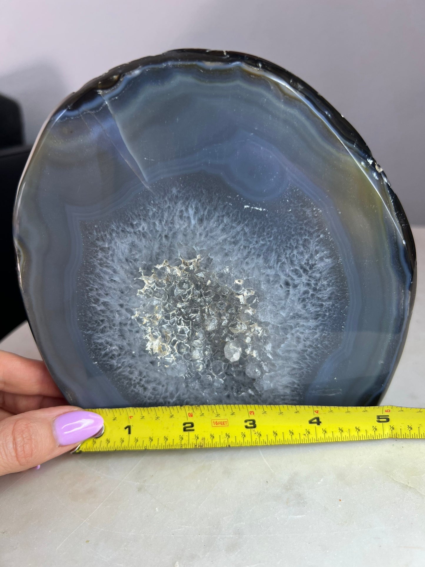 Polished Geode 2 pounds 14oz from Brazil.