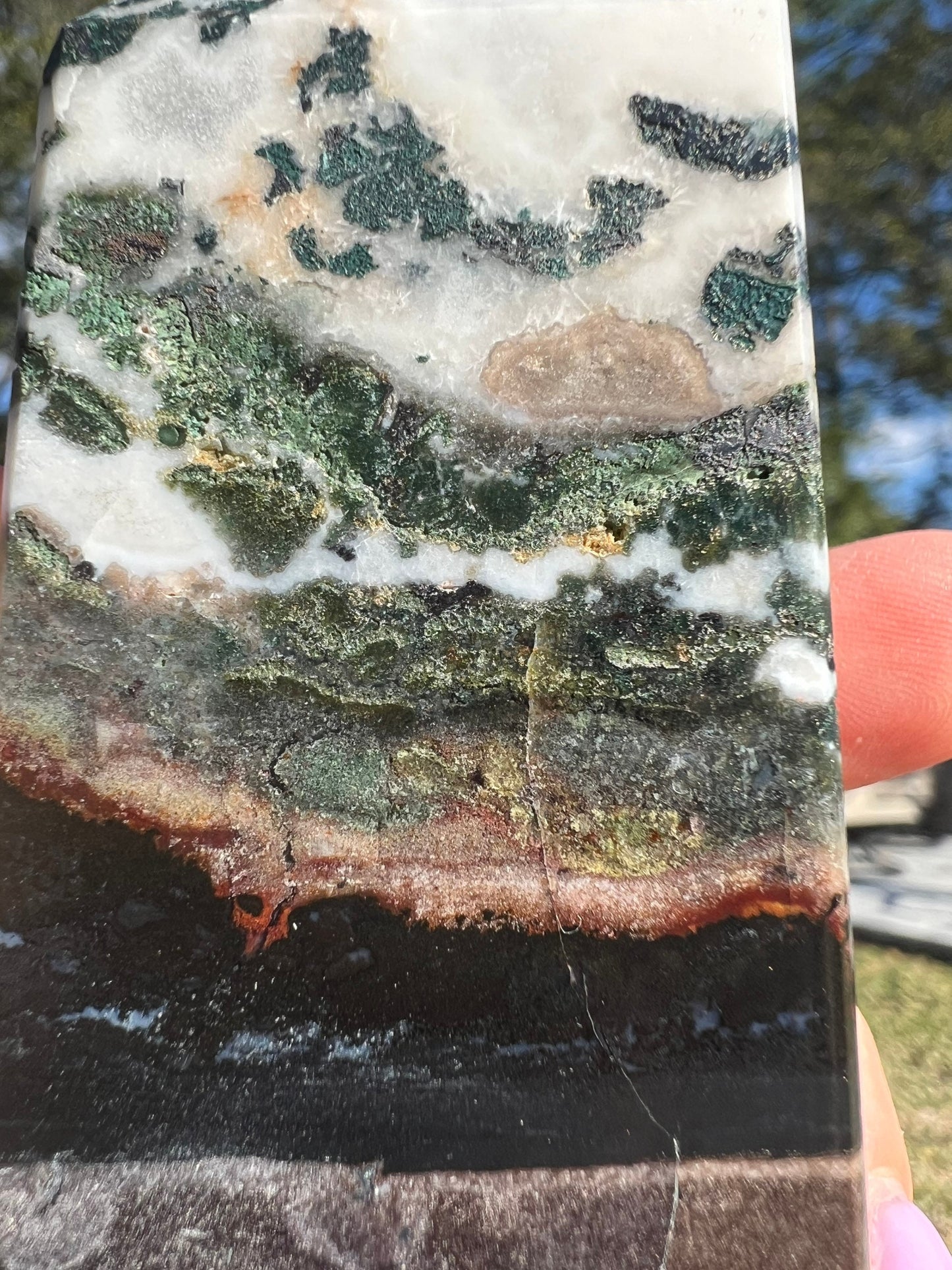 Ocean jasper tower 442grams and 6.7 inches tall