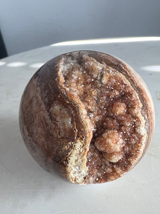 Crazy lace agate sphere 60mm 282g