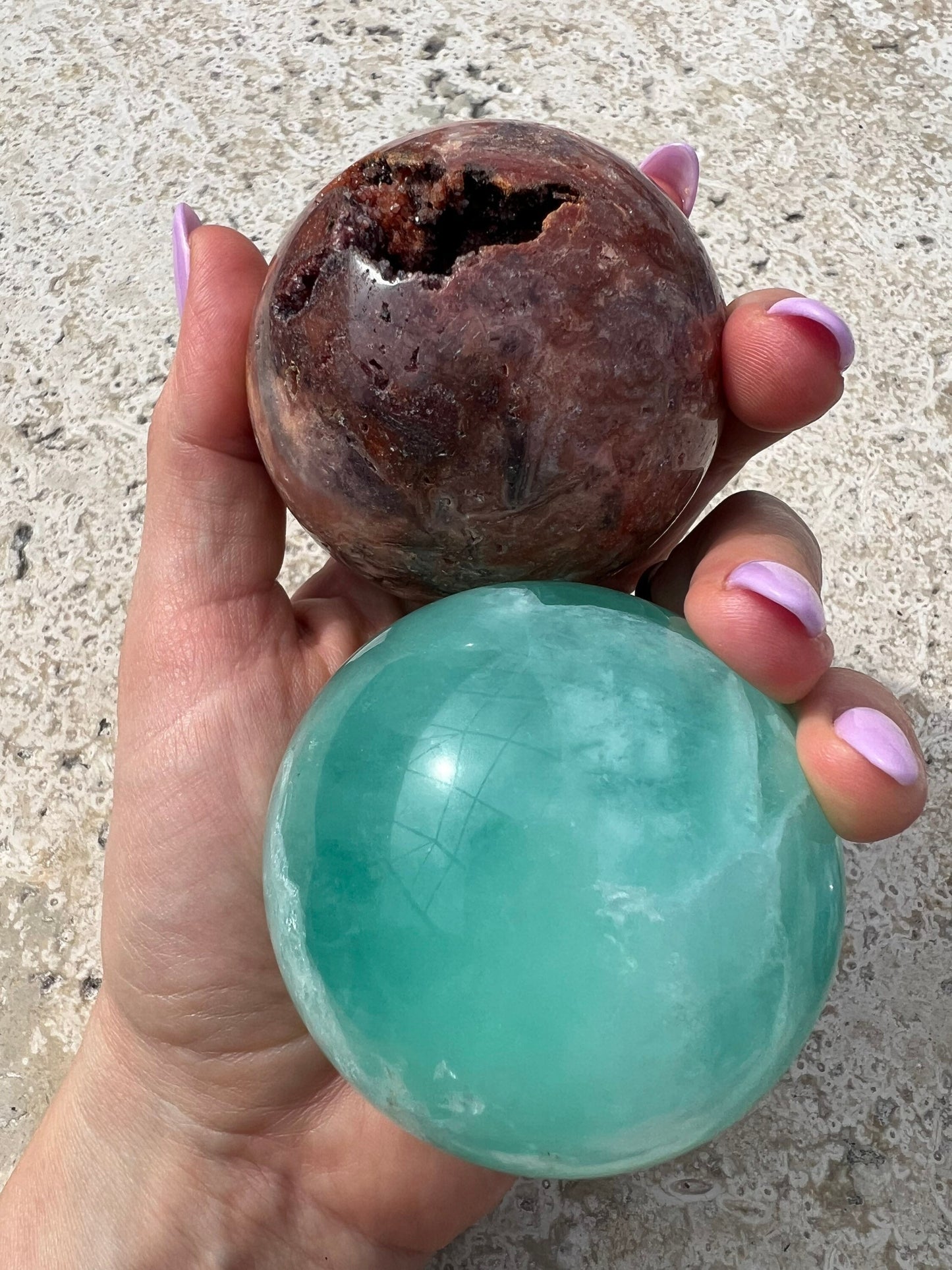 Sphere set of 6. Total weight 4 pounds 3oz
